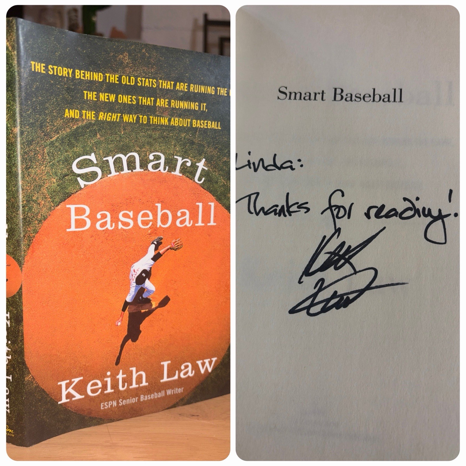 SIGNED Smart Baseball By Keith Law Hardcover, Dust Jacket William Morrow ~UNREAD