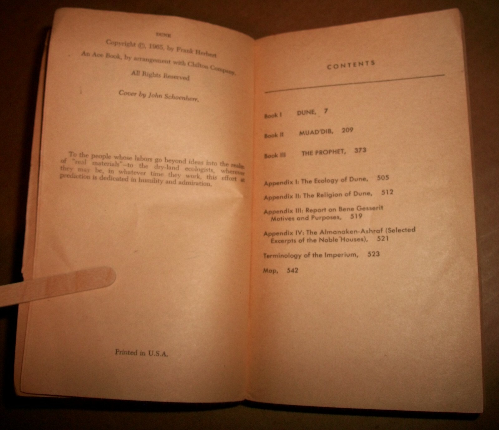 Dune Ace #17261 paperback 1965 $1.25 cvr thus 2nd print Frank Herbert lo-grde AC