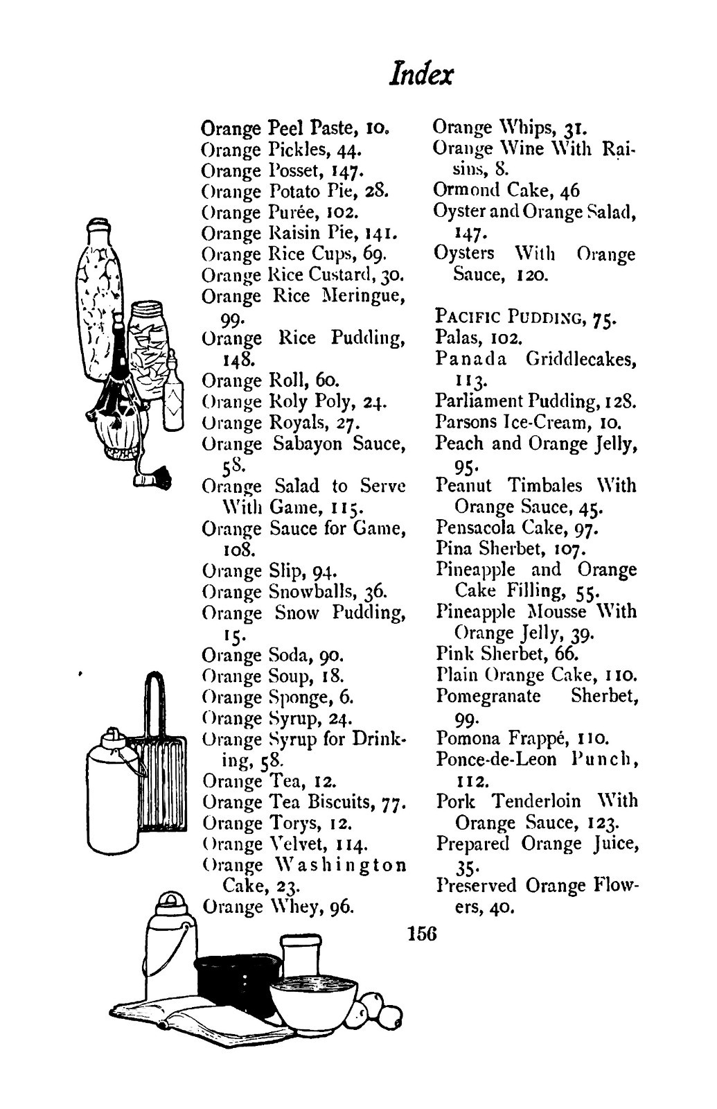 (1909) 365 Orange Recipes Vintage Cook Book 159 Pages