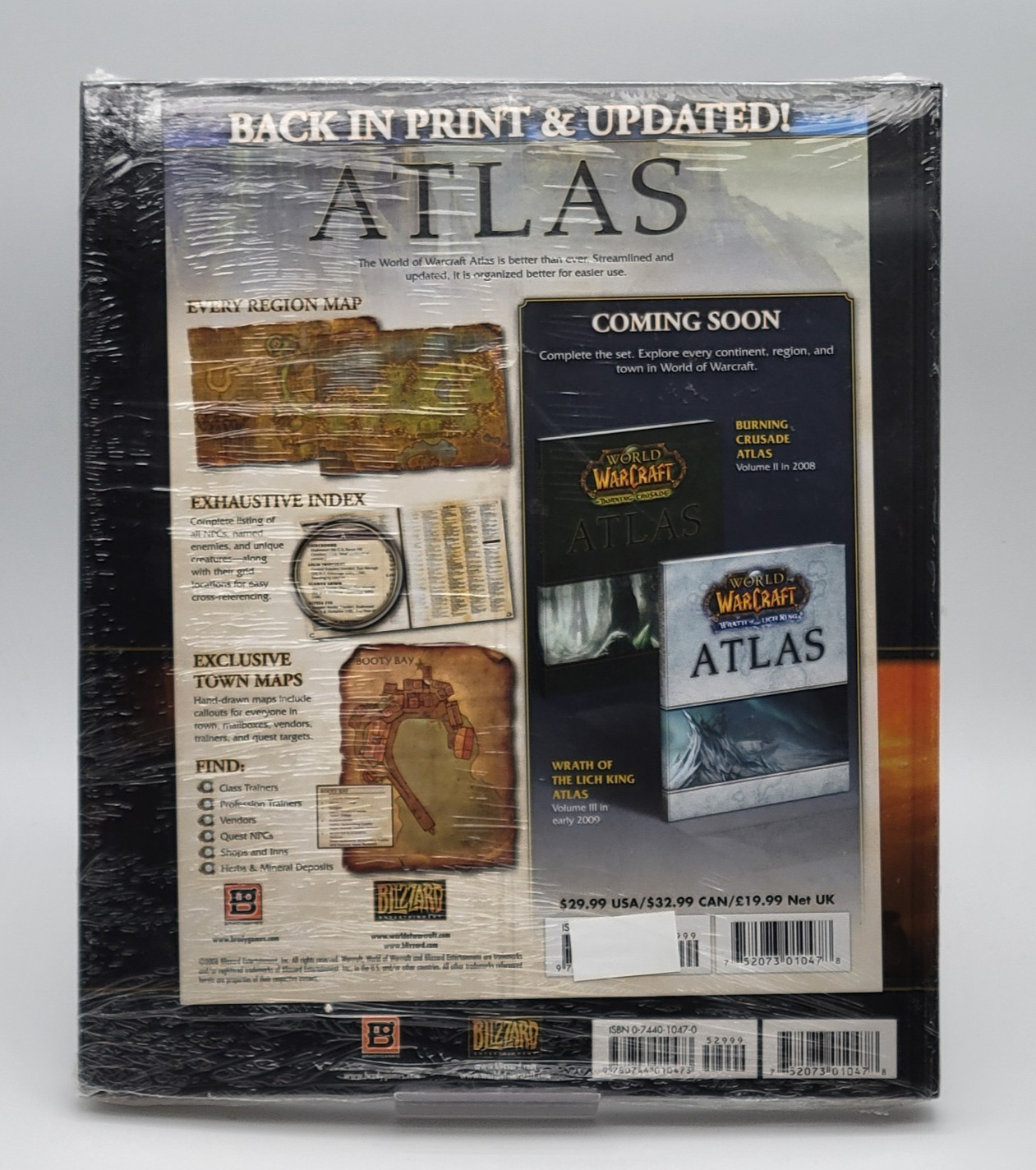 World of Warcraft Atlas 2nd Ed BradyGames 2006 HC Guide Book New/Sealed