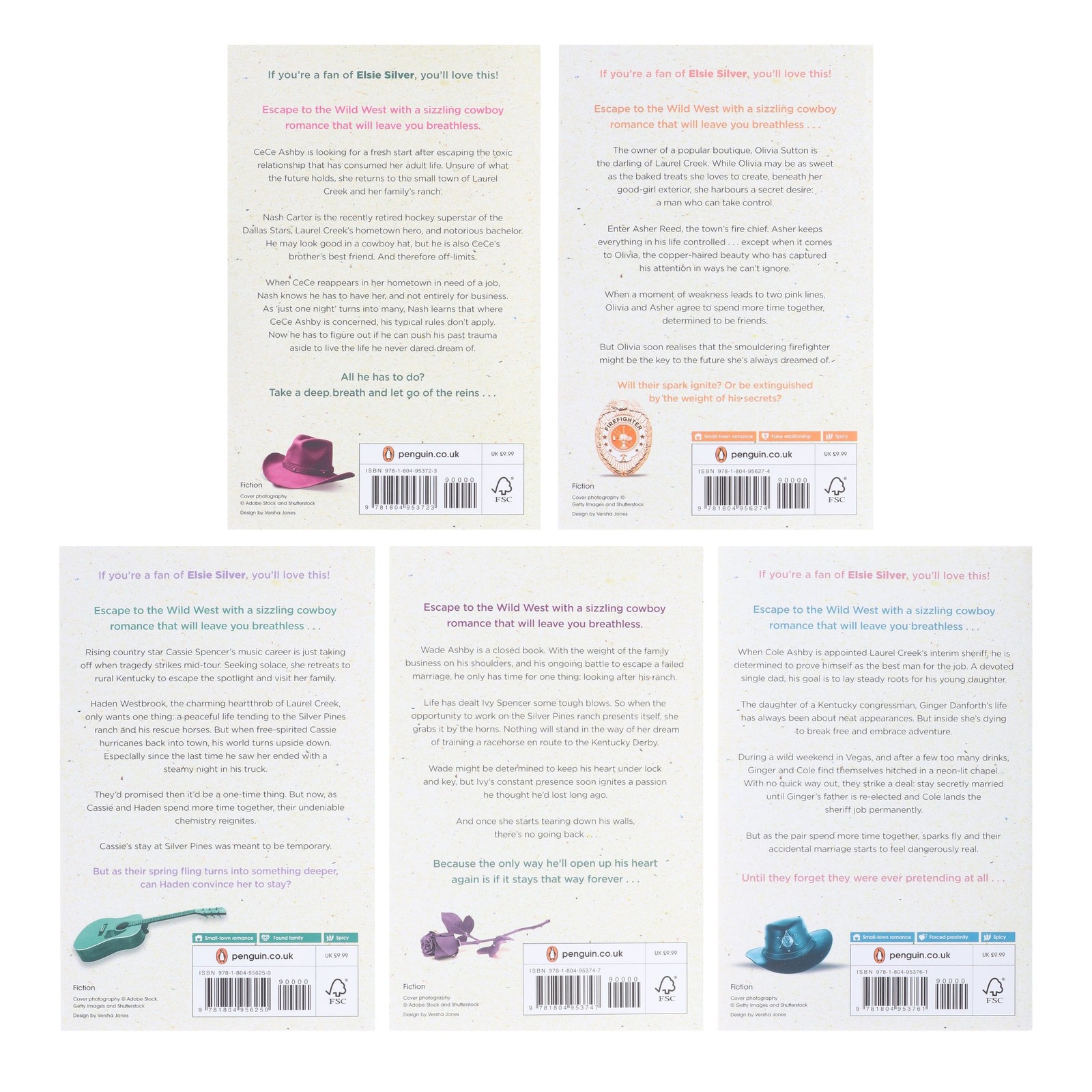 Silver Pines Ranch Series by Paisley Hope 5 Books Set – Fic – PB
