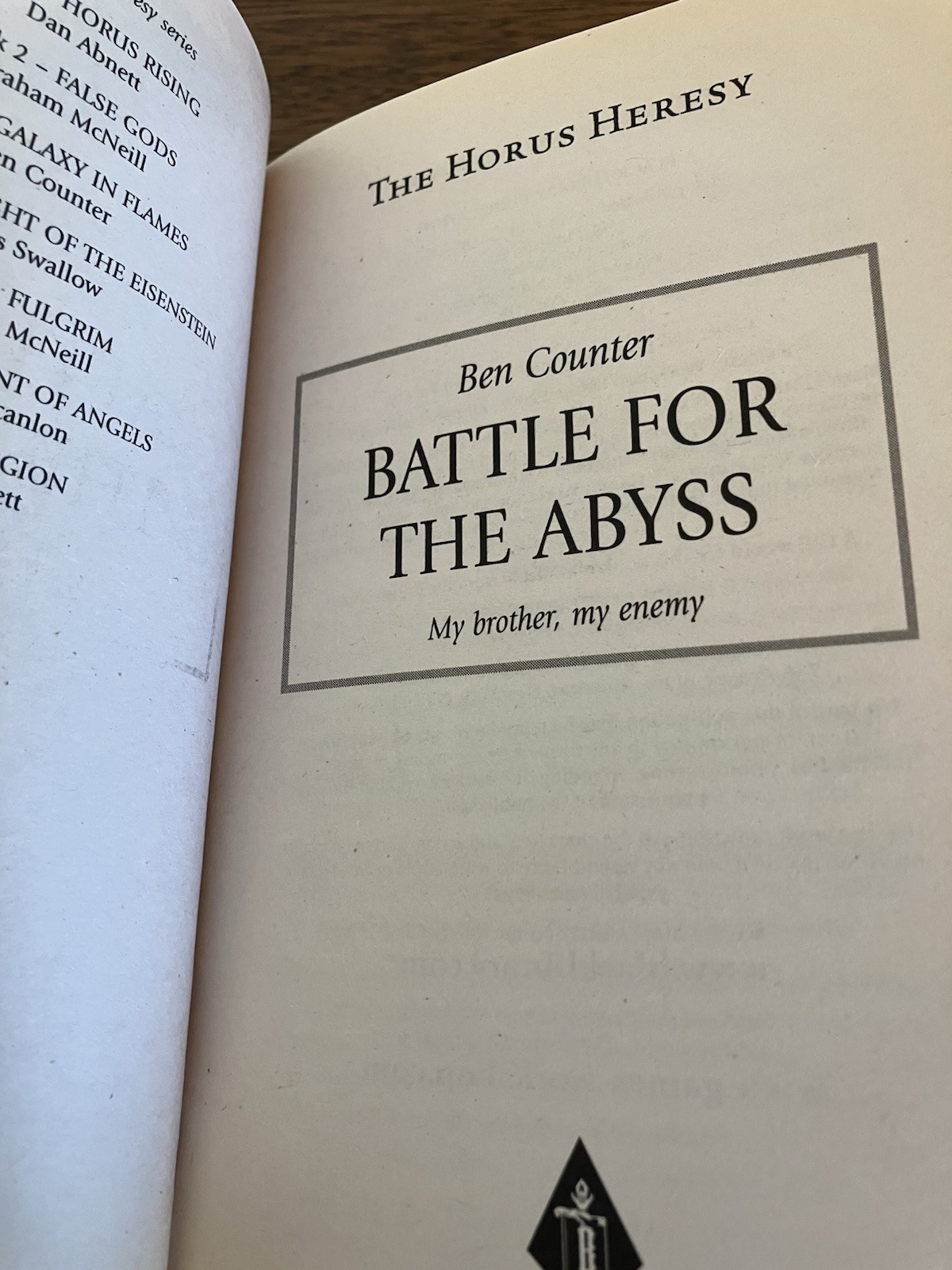 Battle for The Abyss Ben Counter 2008 1st Edition Paper Back