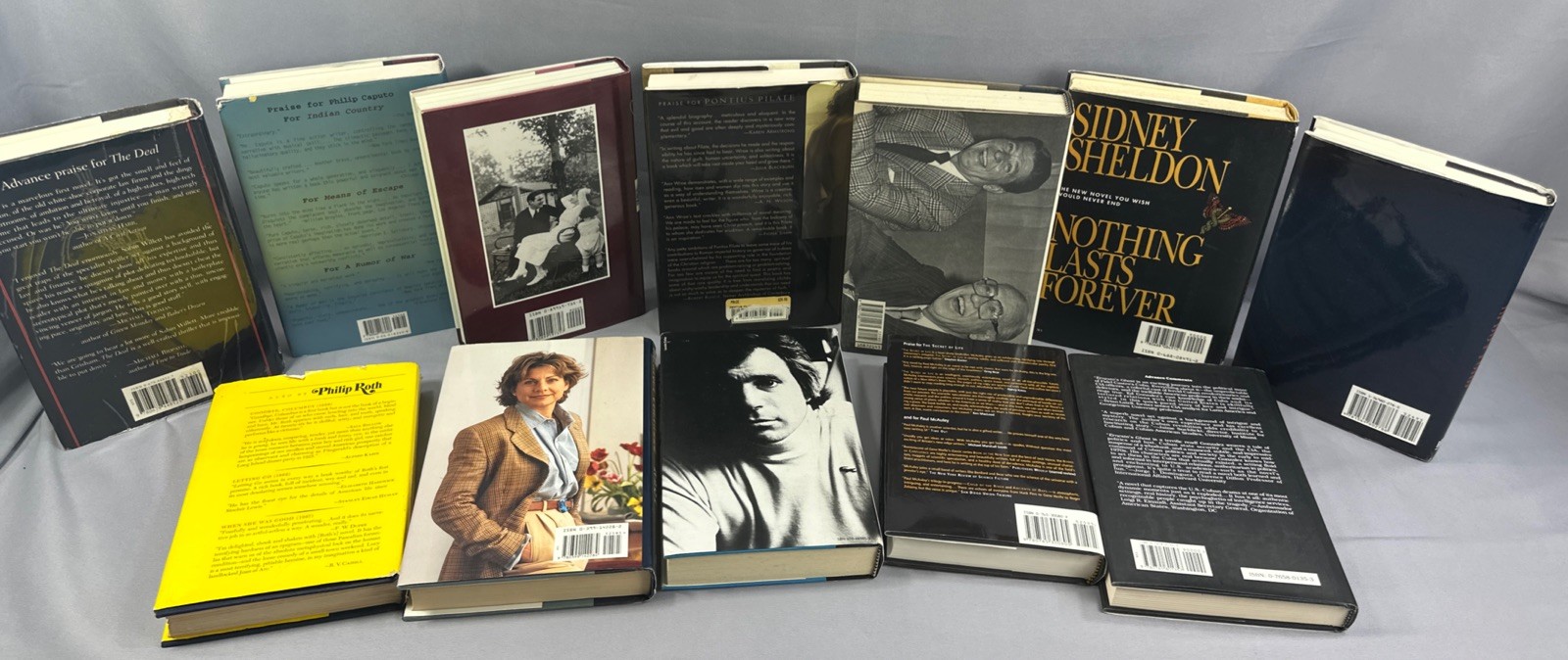 Lot of 12 Novels Mixed Authors, Genres And Titles Hardcover Dust Jacket Books