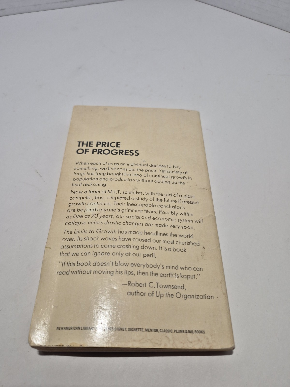 Universe Books The Limits to Growth PB 1972 First Printing Meadows Randers