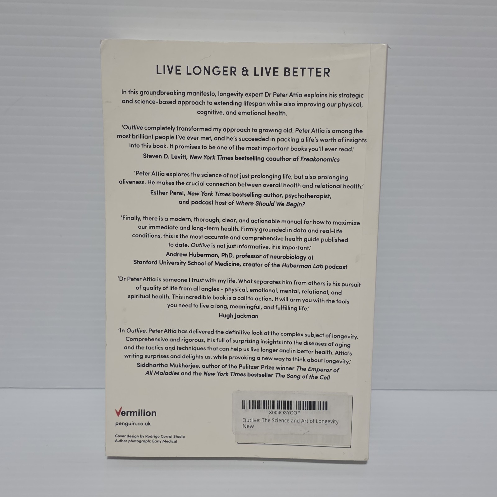 Outlive – The Science and Art of Longevity – Dr Peter Attia