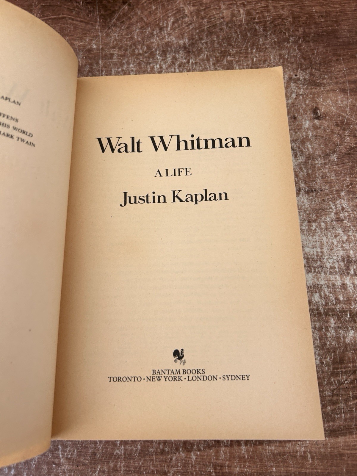 Walt Whitman, A Life – Hardcover By Kaplan, Justin – GOOD
