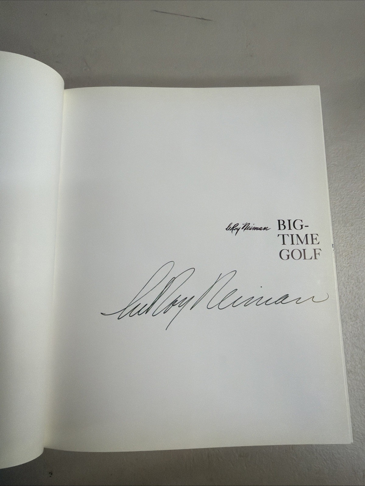 Leroy Neiman Signed BIG-TIME GOLF Hardcover 1992 VG