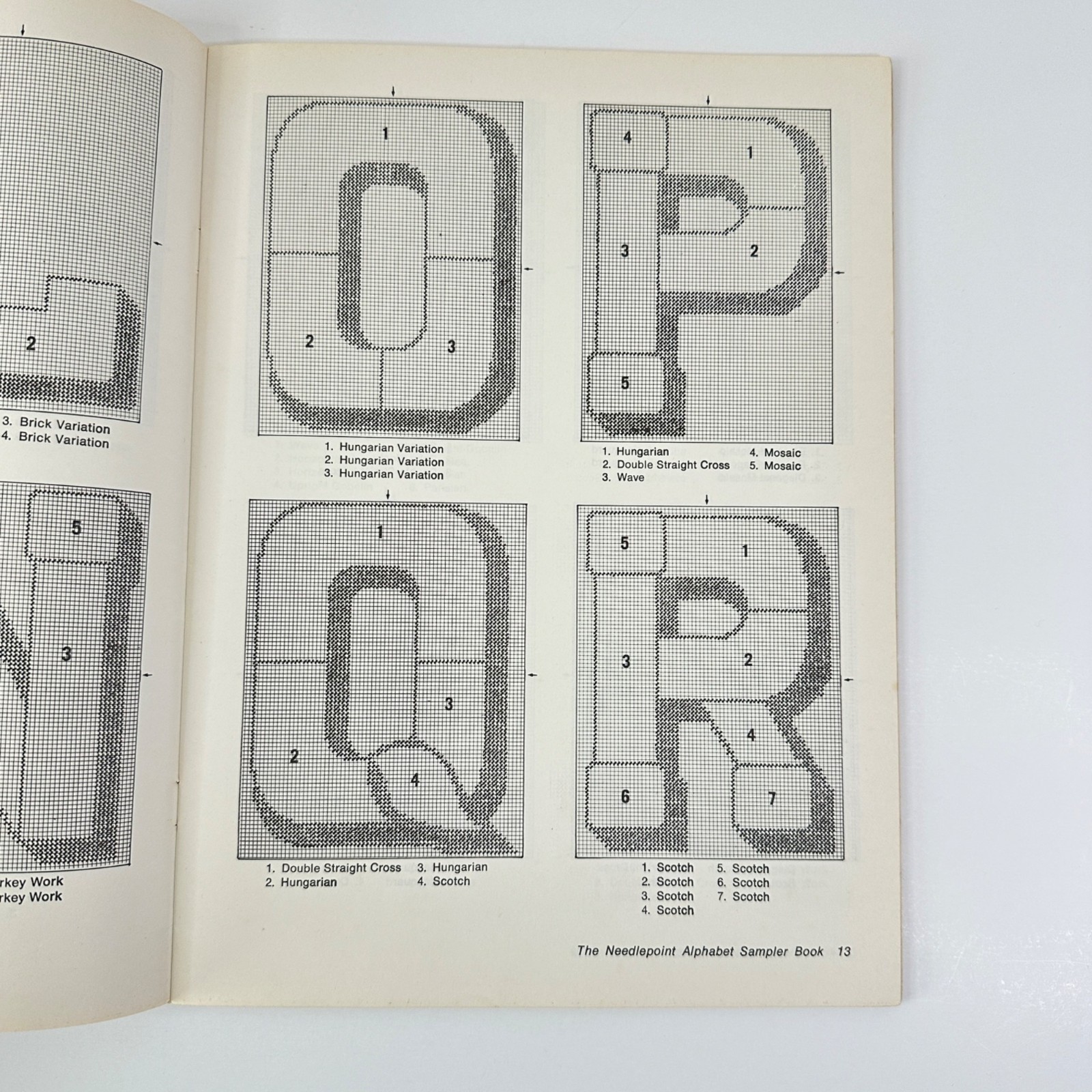 1977 The Needlepoint Alphabet Sampler Book Dover Needlework Series by Rita Weiss