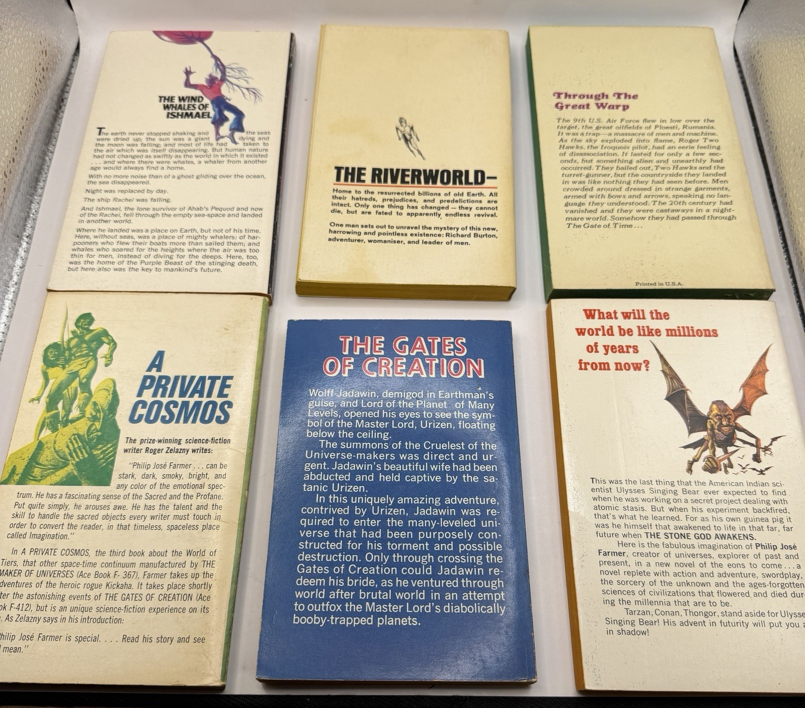 Philip Jose Farmer 6 Book Lot Riverworld Series Vintage Sci Fi Paperbacks READ