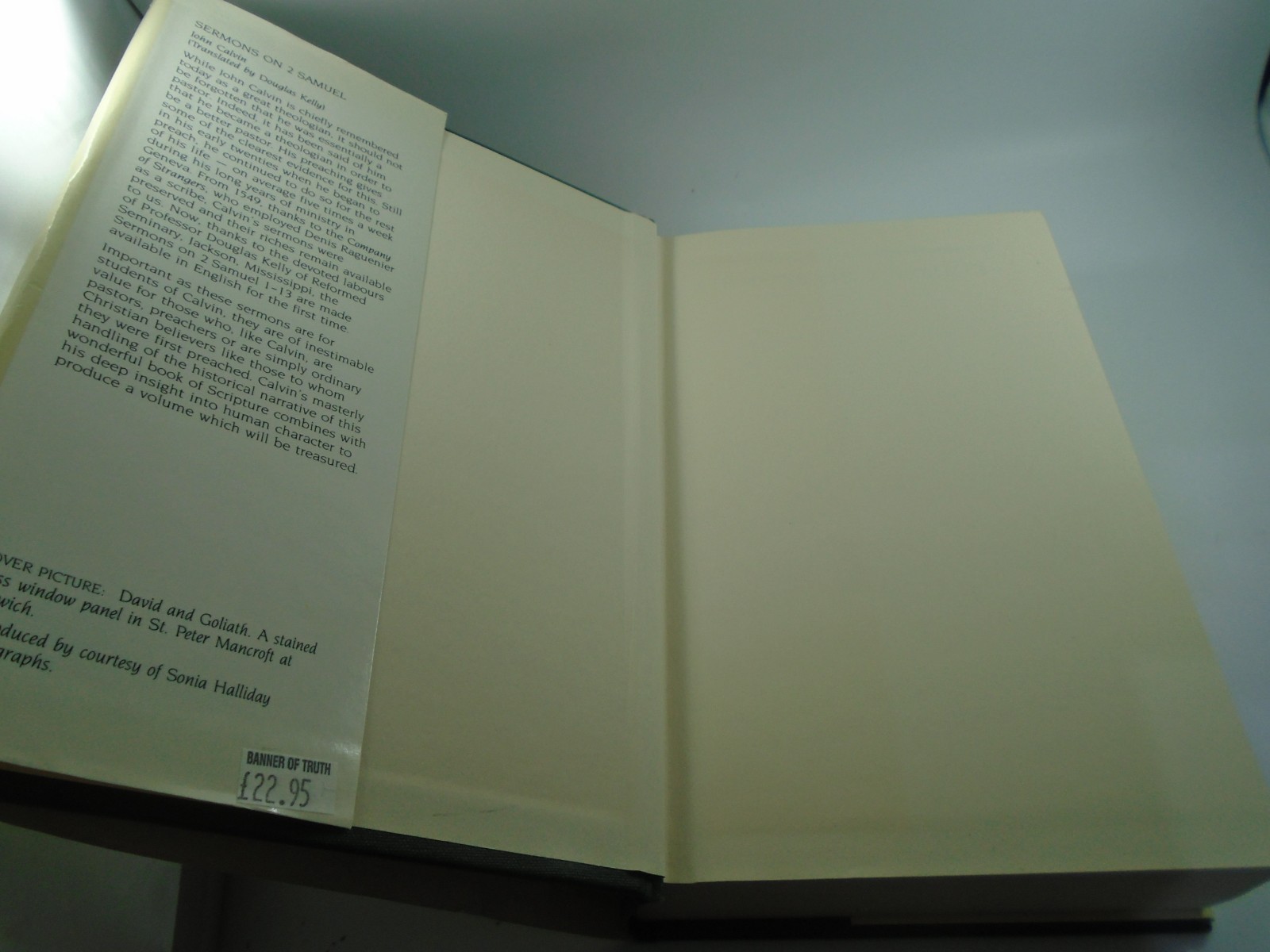 Sermons on 2 Samuel John Calvin Chapter 1 to 13 Translated by Douglas Kell