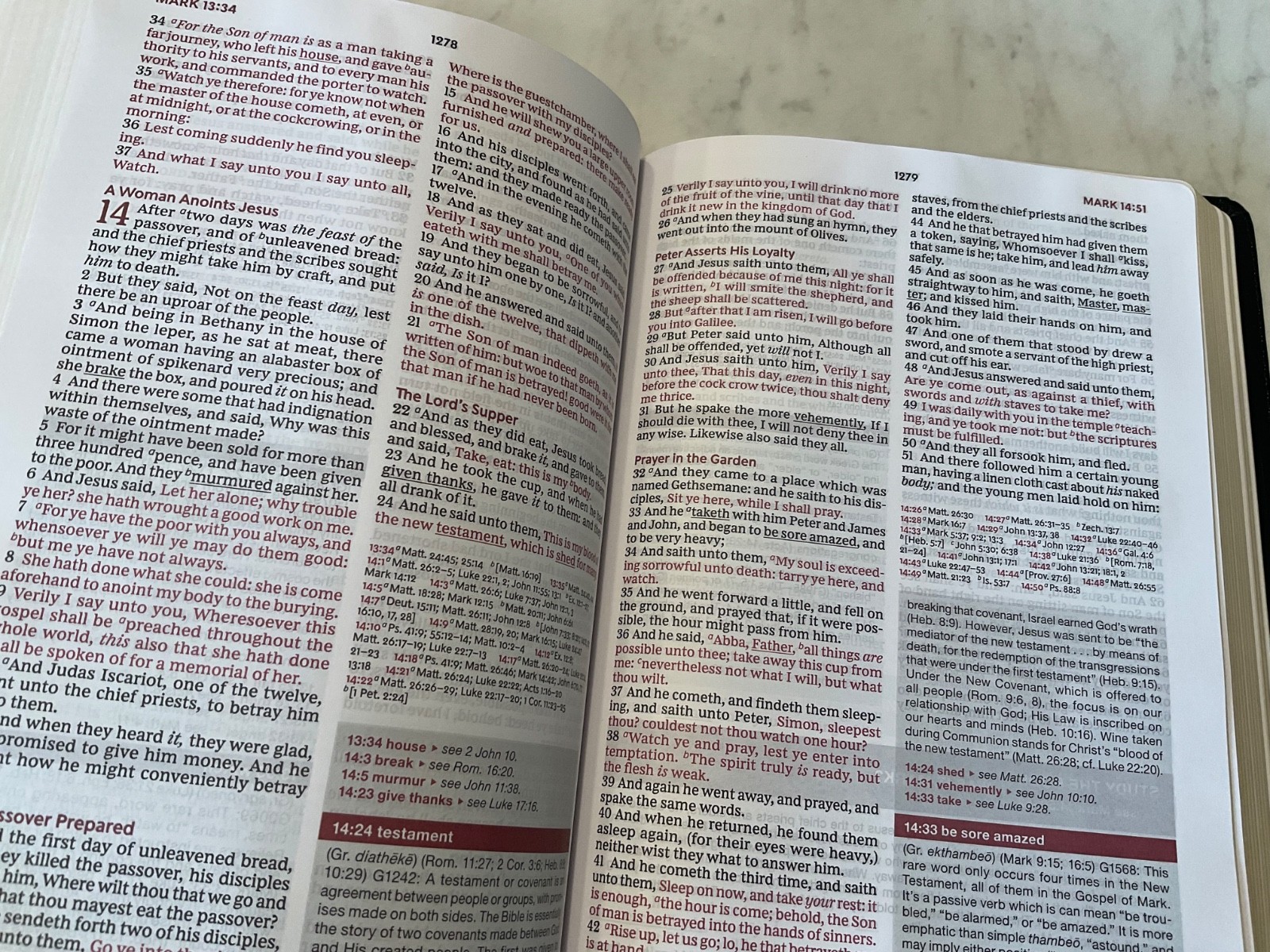 KJV Word Study Reference Bible 2023 Black Leather-Soft SEALED