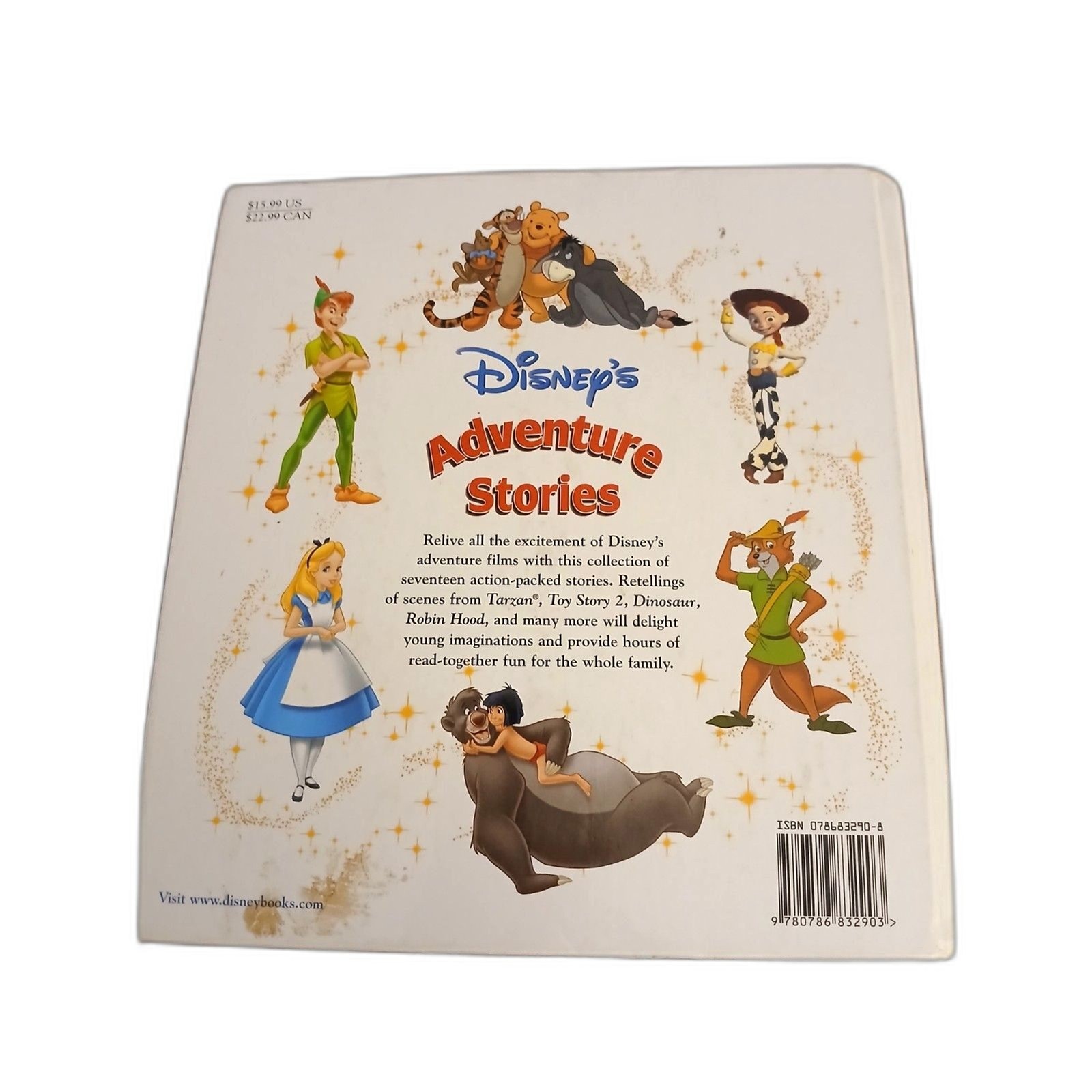 Disney’s Adventure Stories hardcover children’s book Disney Press 2001