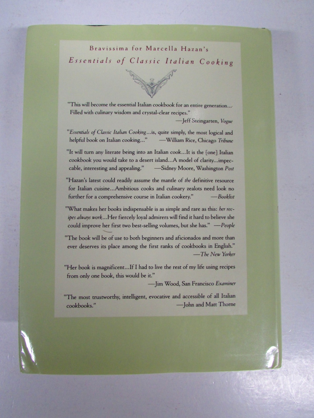 Essentials of Classic Italian Cooking by Marcella Hazan (2010, Hardcover)
