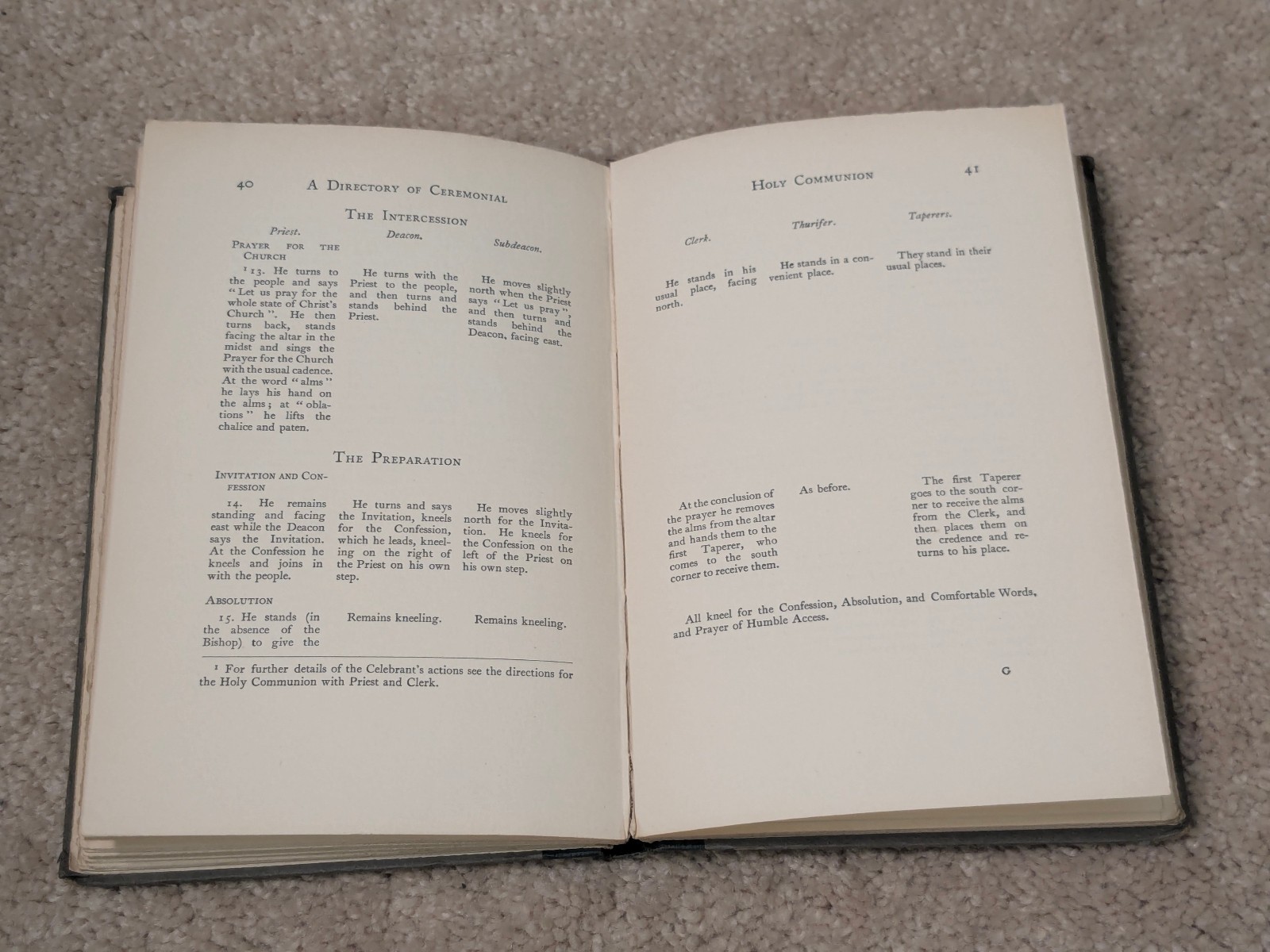 A DIRECTORY OF CEREMONIAL, Parts I – II, OXFORD UNIVERSITY PRESS London 1931