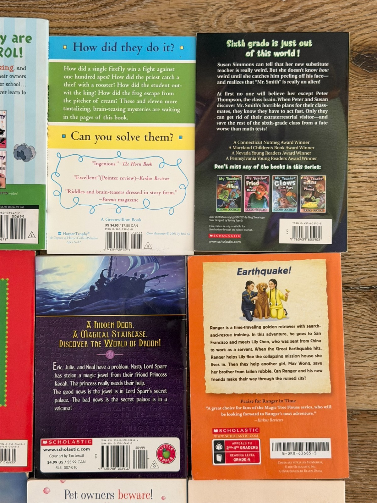 12 Kids Chapter Books Lot Dog Man Bad Kitty Ranger In Time Mr Ape