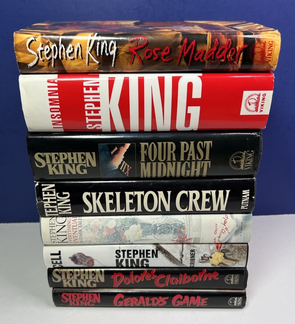 Lot of 8 Stephen King Hardcover Books Insomnia Skeleton Crew 14 Dark Tales