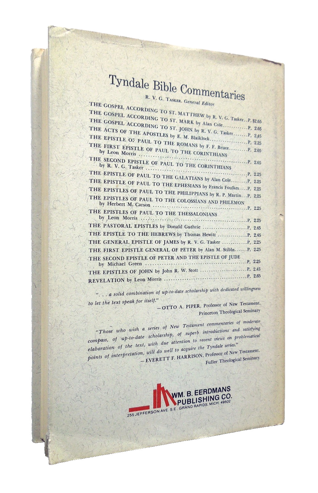Introduction to the New Testament – H.C. Thiessen, 1973 hc, Wm. B. Eerdmans Pub.