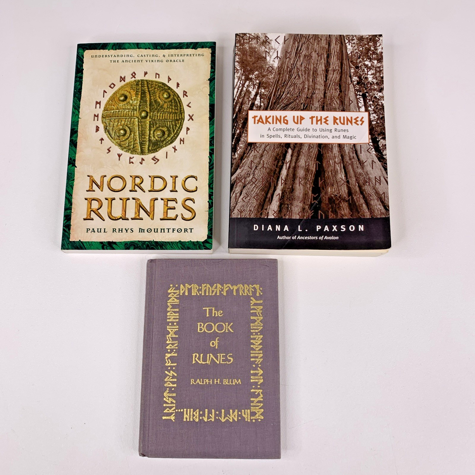 Occult Book Lot of 3: Taking Up the Runes, Book of Runes, Nordic Runes
