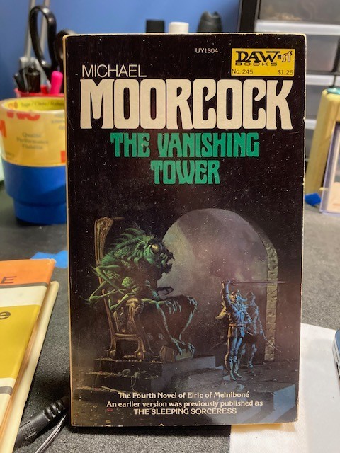 THE VANISHING TOWER Michael Moorcock 1st DAW Printing 1977 $1.25cover VG/F