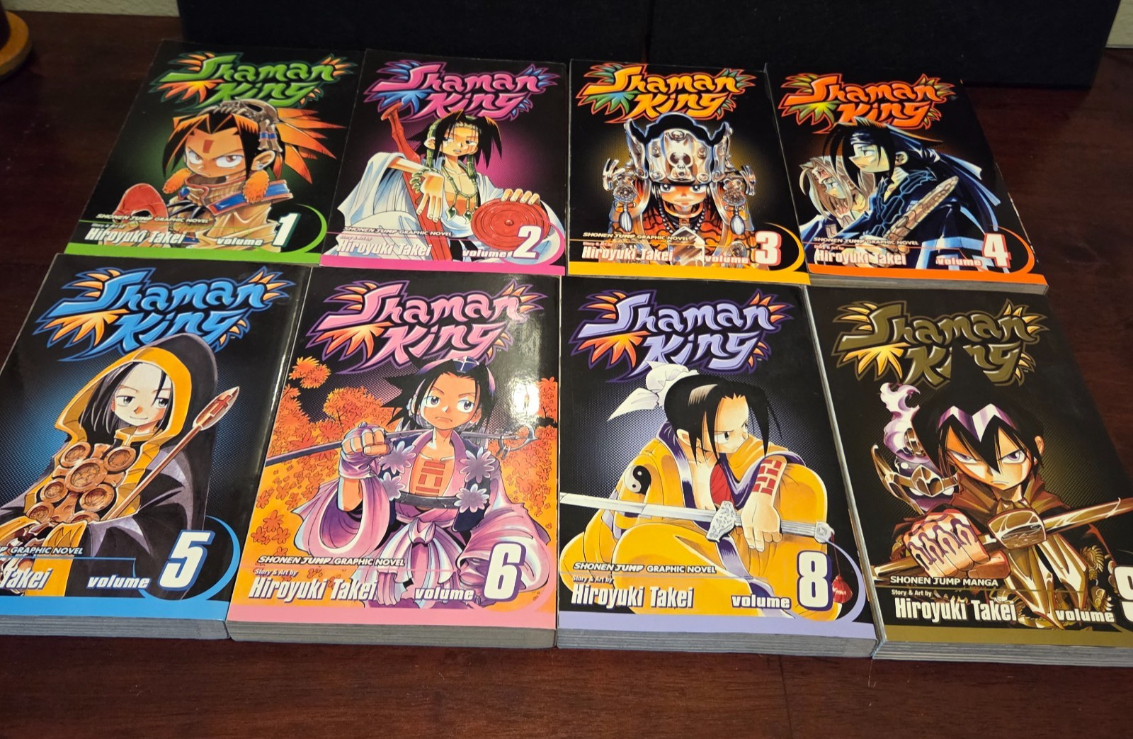 Shaman King Manga Shonen Jump Volumes 1-6 + 8 + 9 Set Hiroyuki Takei Set of 8