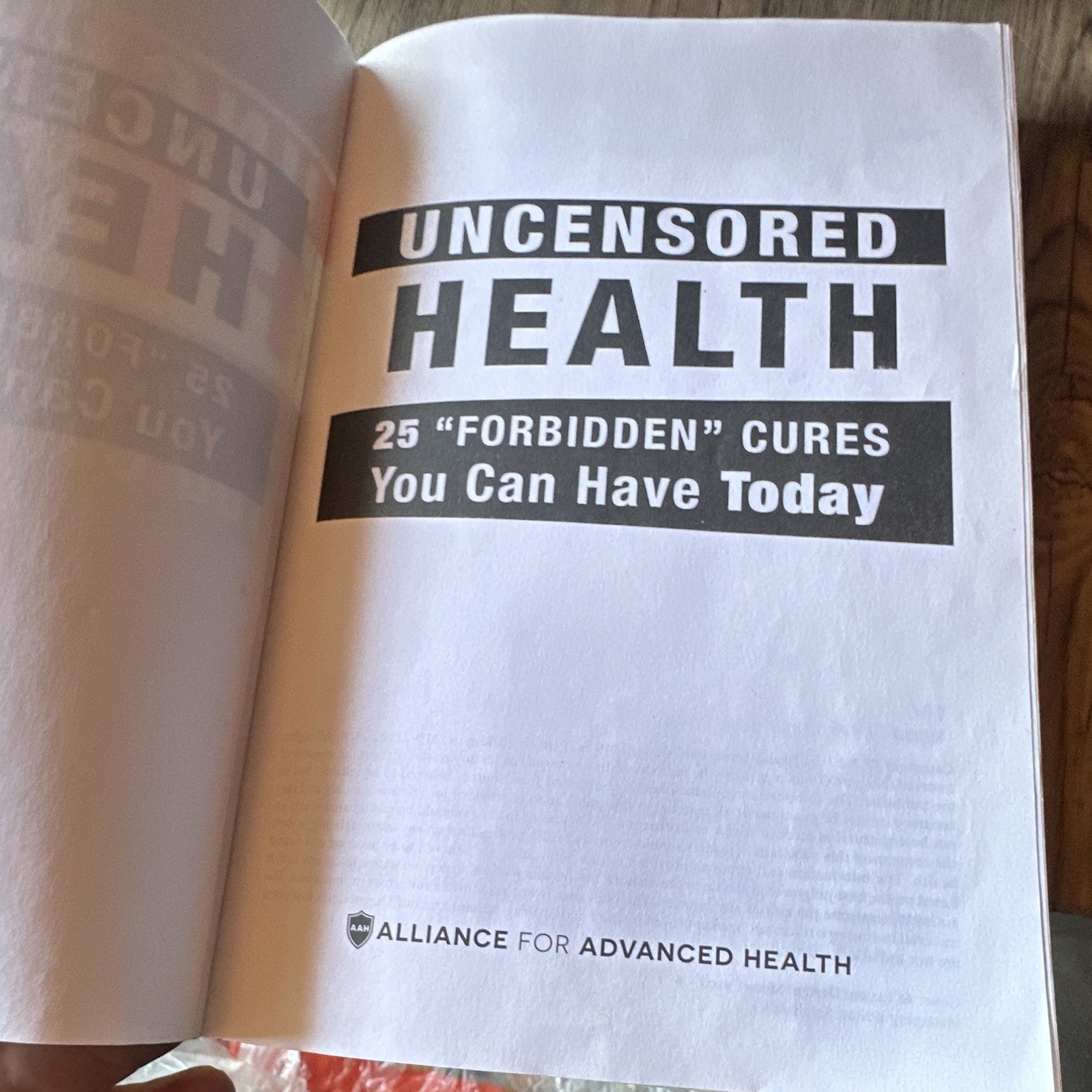 Alliance for Advanced Health Uncensored Health “Forbidden” Cures PB