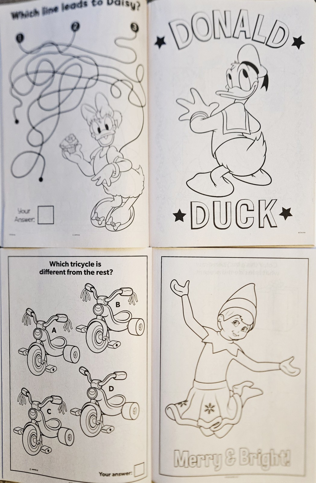 Christmas Holiday Coloring & Activity Books Lot Of 4 Popular Kid’s Characters