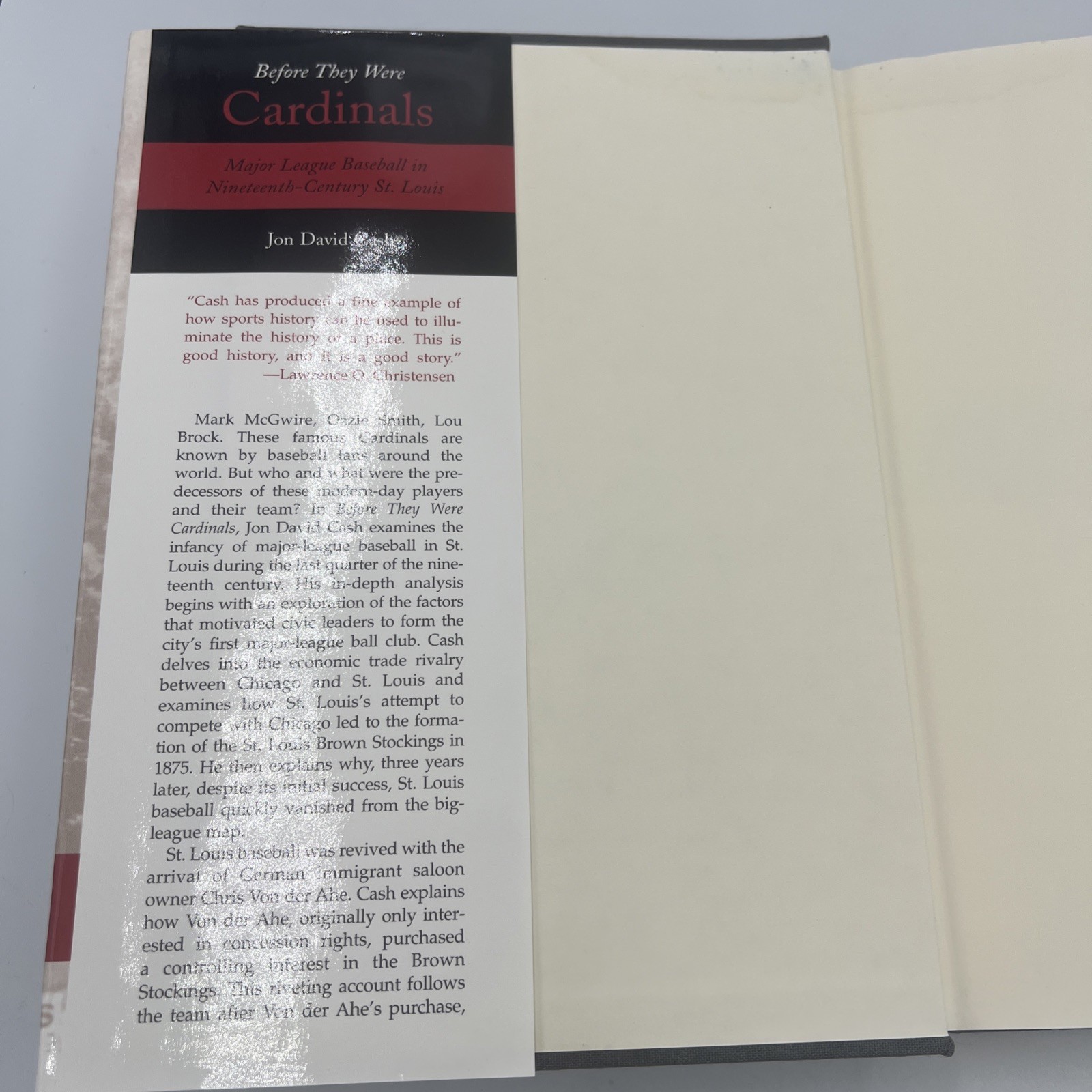 Before They Were Cardinals: MLB in 19th-Century St. Louis (2002, Hardcover)