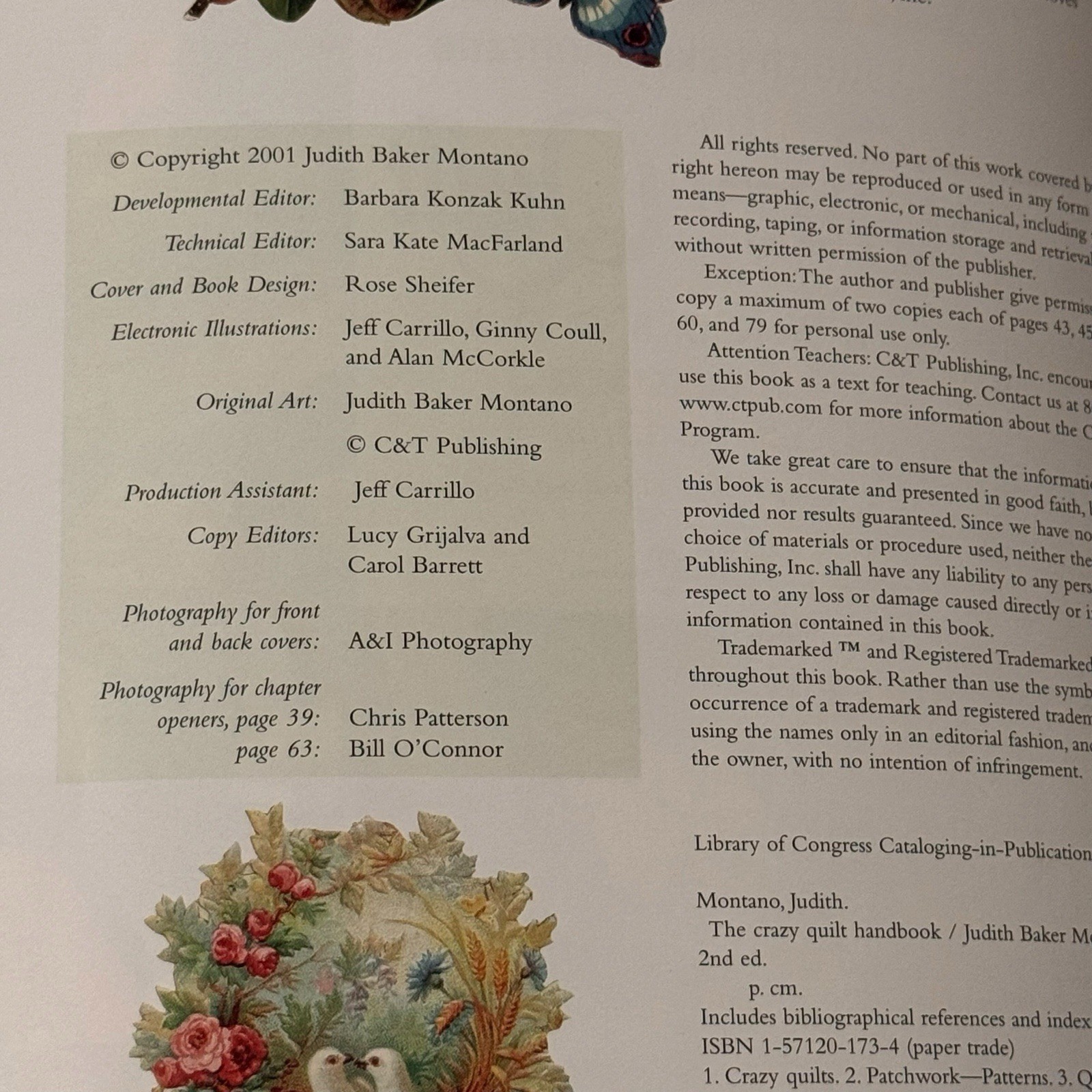 The Crazy Quilt Handbook 1st & 2nd Revised Ed. VTG By Judith Baker Montano