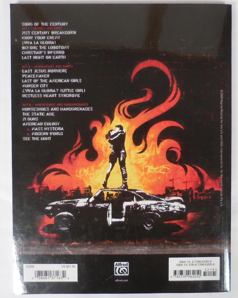 Green Day 21st Century Breakdown Guitar Tab Edition Songbook Sheet Music, EXC