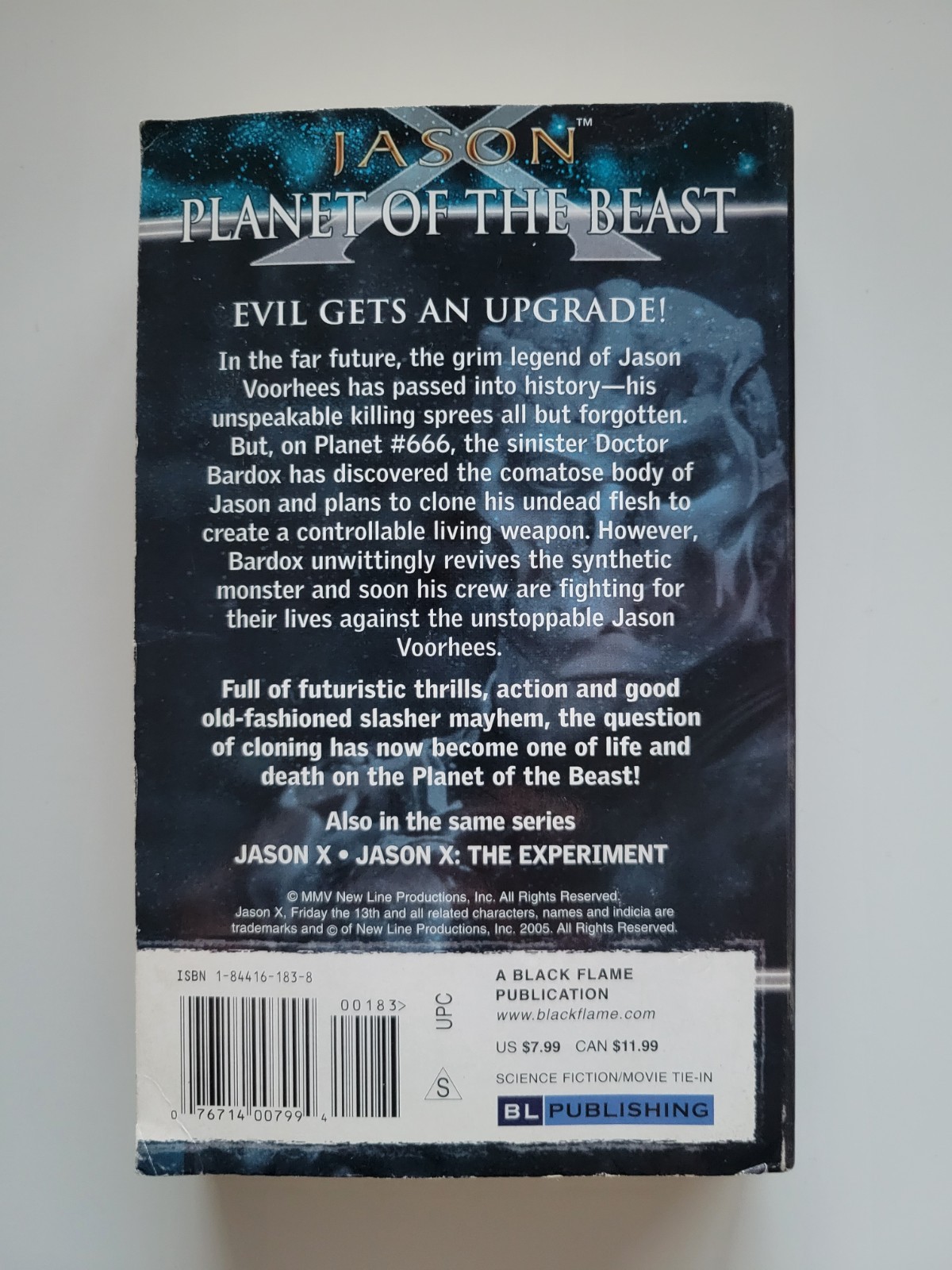 2005 JASON X PLANET OF THE BEAST NANCY KILPATRICK FRIDAY THE 13TH HORROR PB OOP