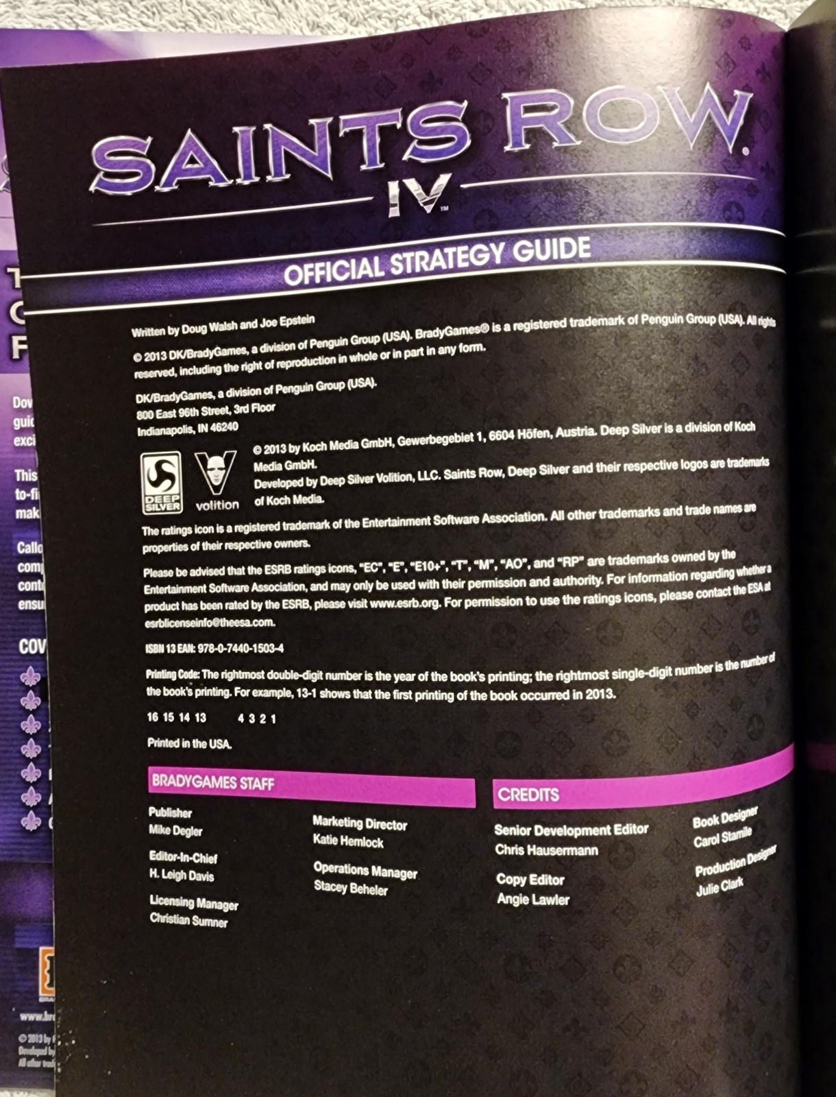 Saints Row IV Signature Series Strategy Guide by BradyGames Paperback 2013
