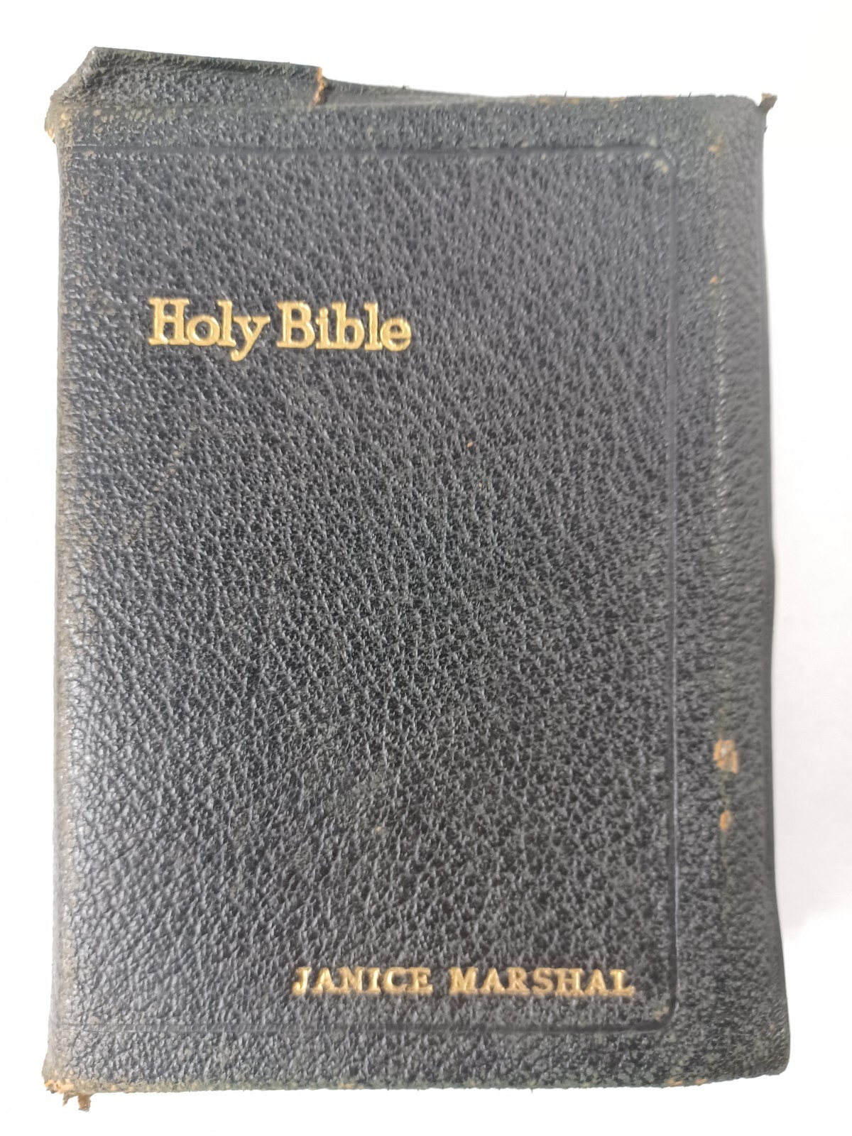 HOLY BIBLE KJV Self Pronouncing 1950’s National Bible Press Genuine Leather VTG