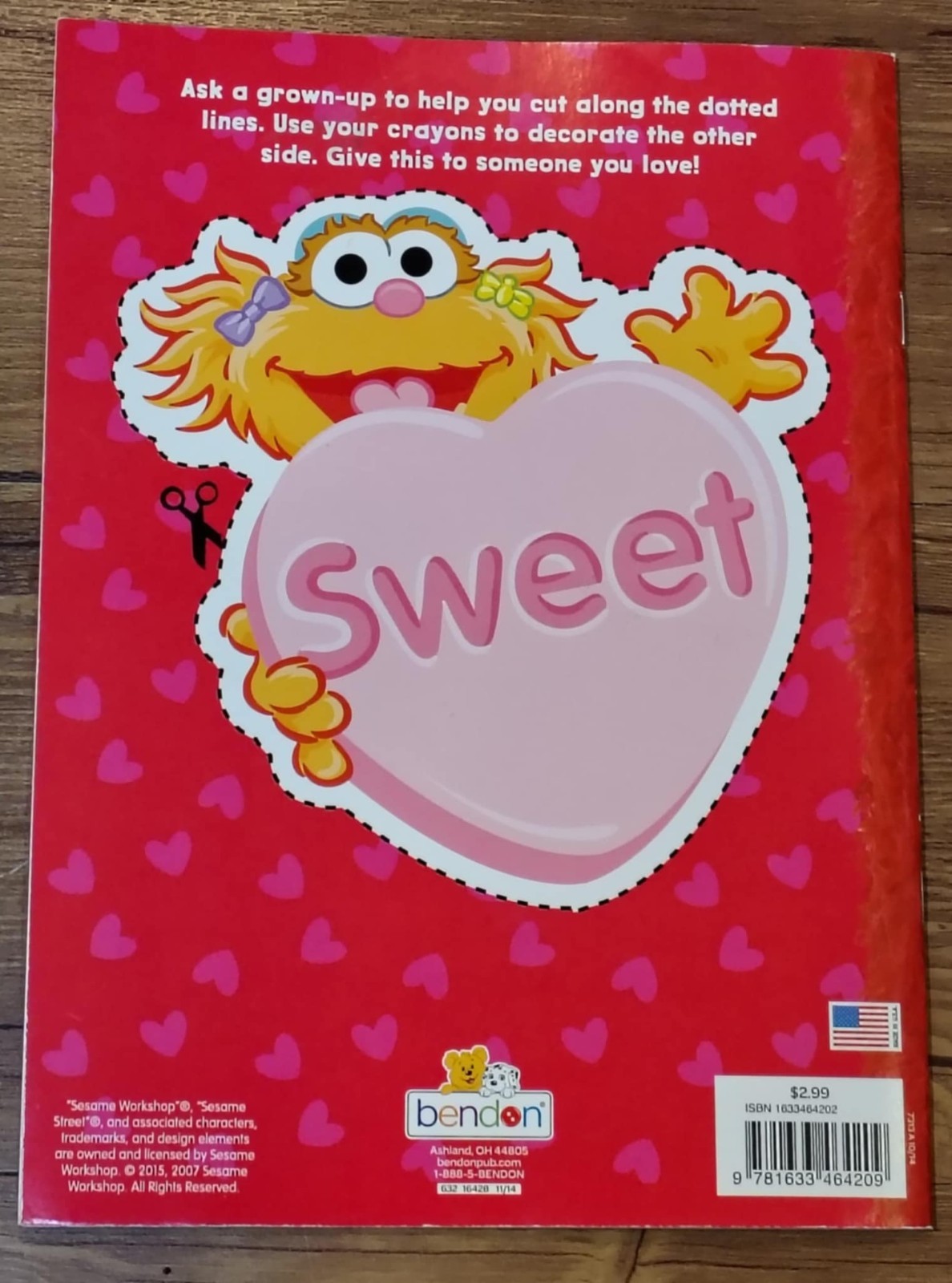 SESAME STREET ~V IS FOR VALENTINE~ COLORING & ACTIVITY BOOK includes Stickers