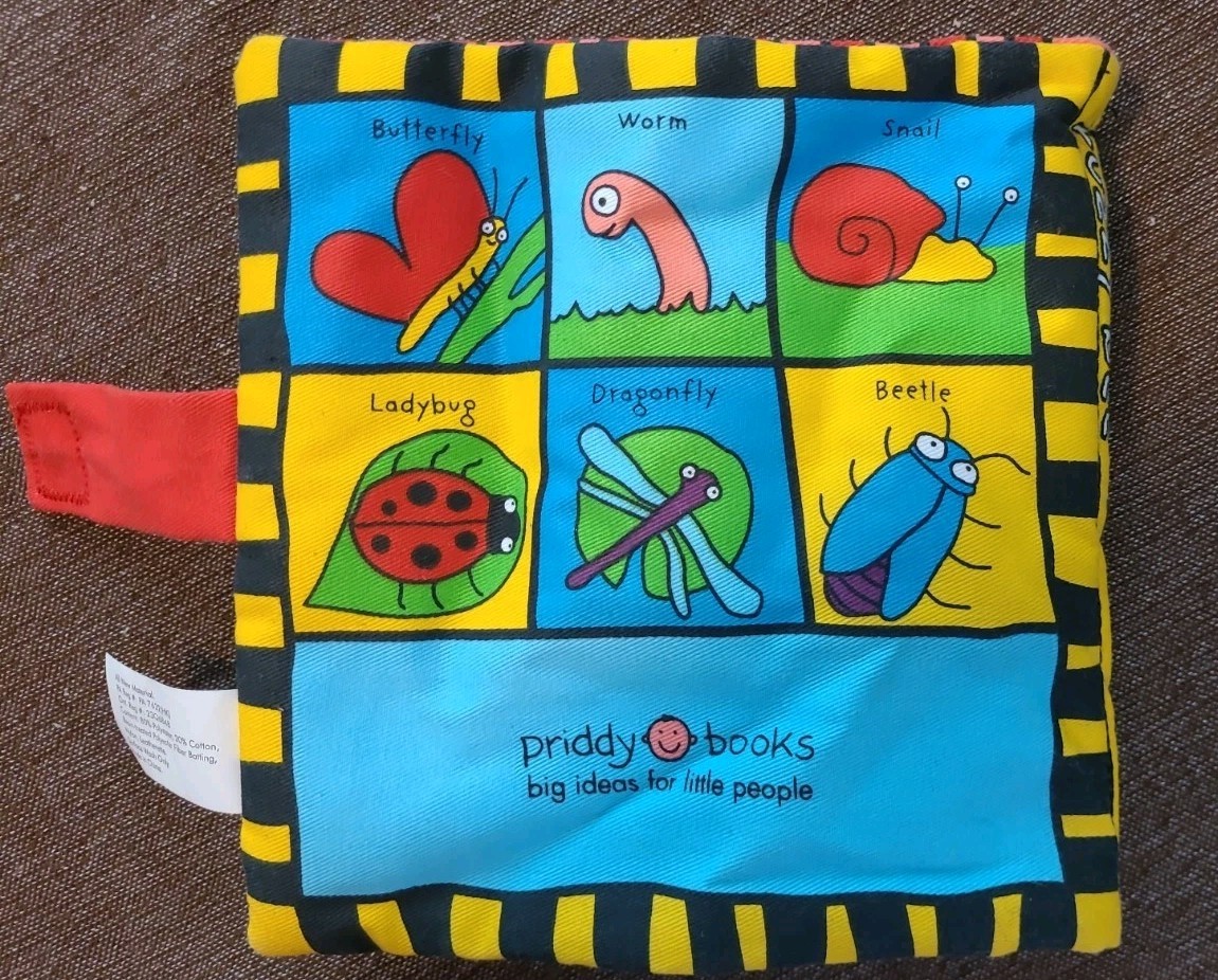 VTG 2003 Priddy Books “Fuzzy Bee and Friends” Cloth Crinkle Sounding Book Baby