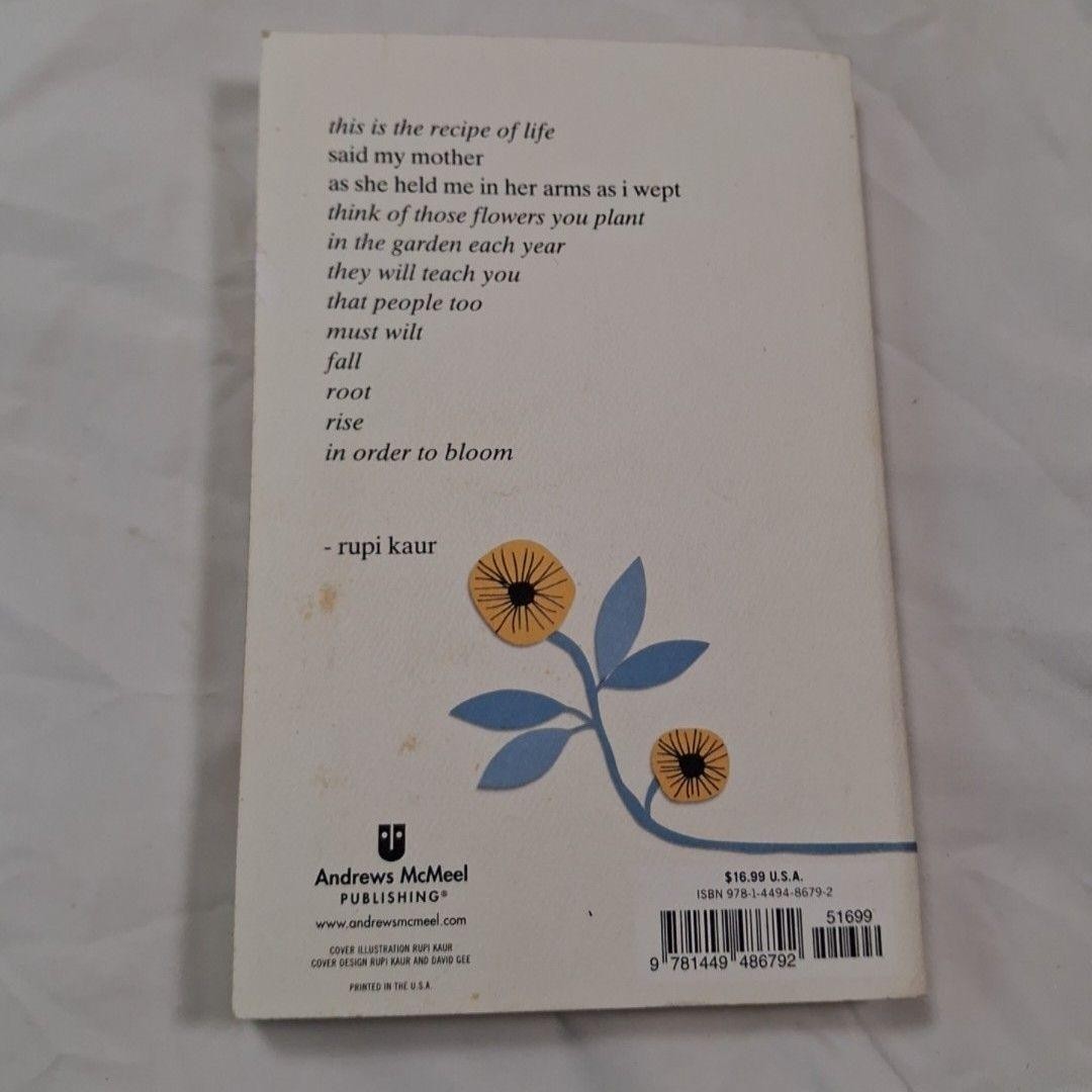 The Sun And Her Flowers, Rupi Kaur Paperback Andrews McMeel 2017 White Poetry