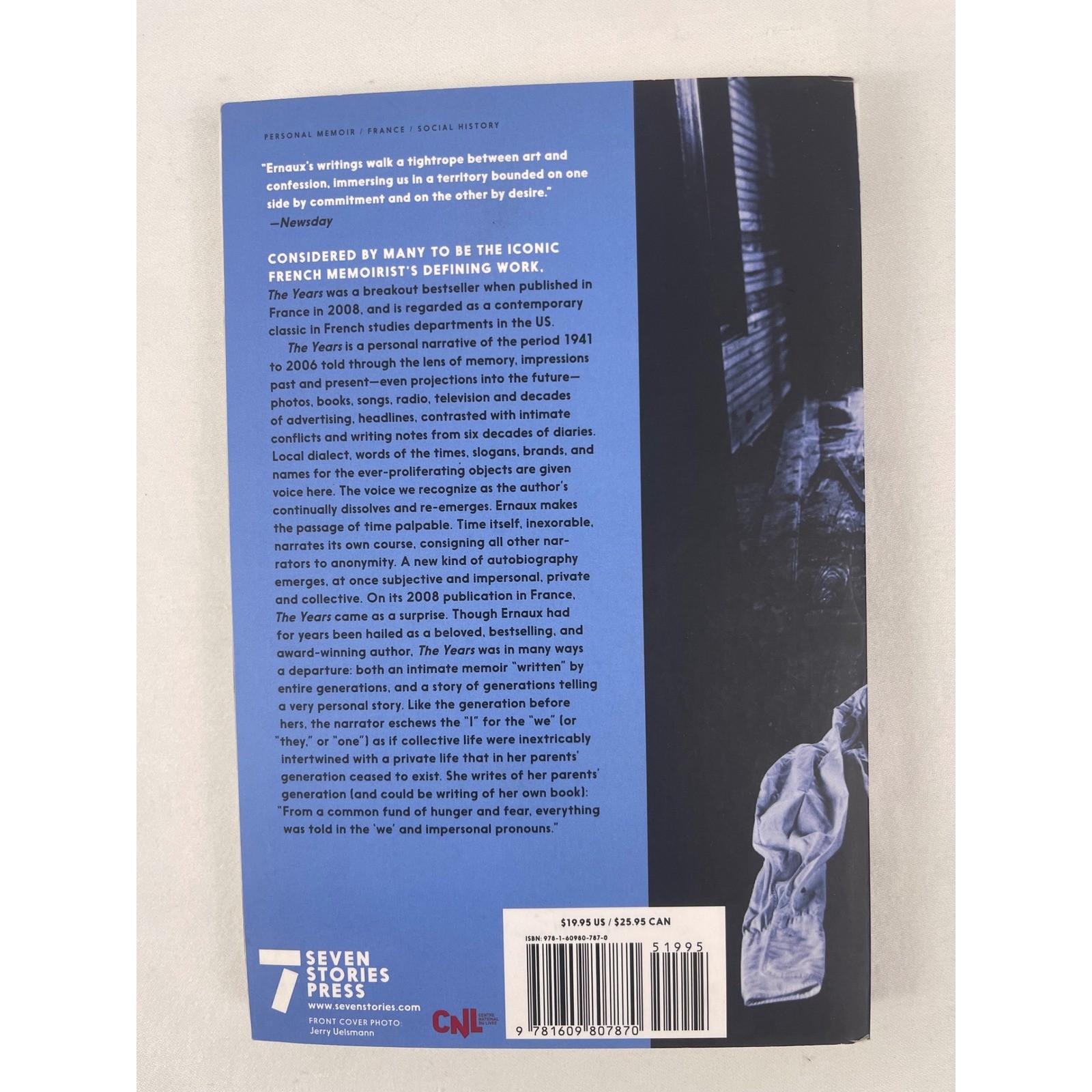 The Years Annie Ernaux Nobel Prize 2022 Paperback Memoir French Social History