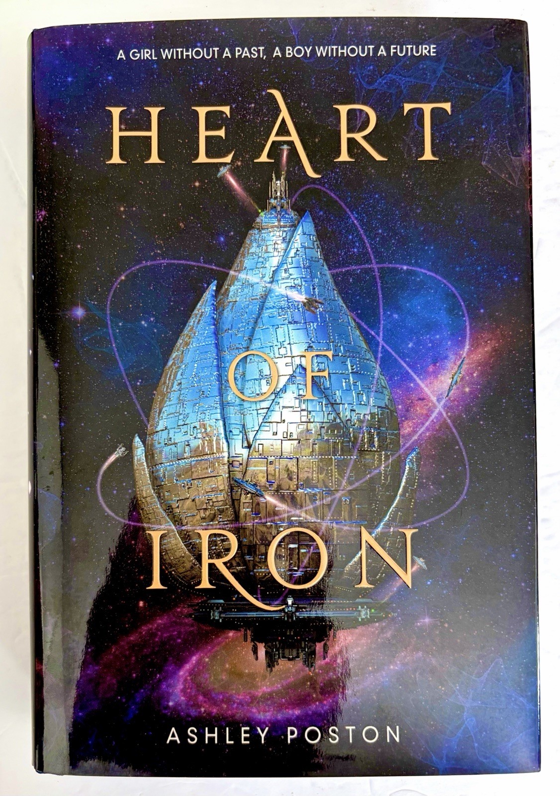 Signed, Sprayed Edges-Heart Of Iron Ashley Poston HC w/Exclusive Cover Card
