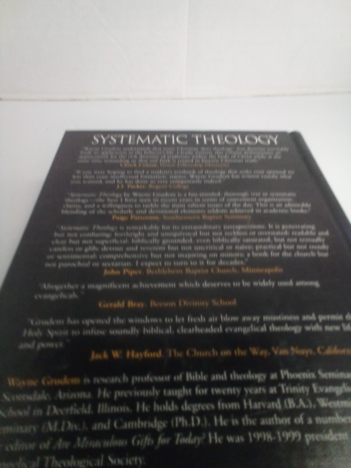 Systematic Theology An Itroduction To Biblical Doctrine Hardcover Wayne Grudem