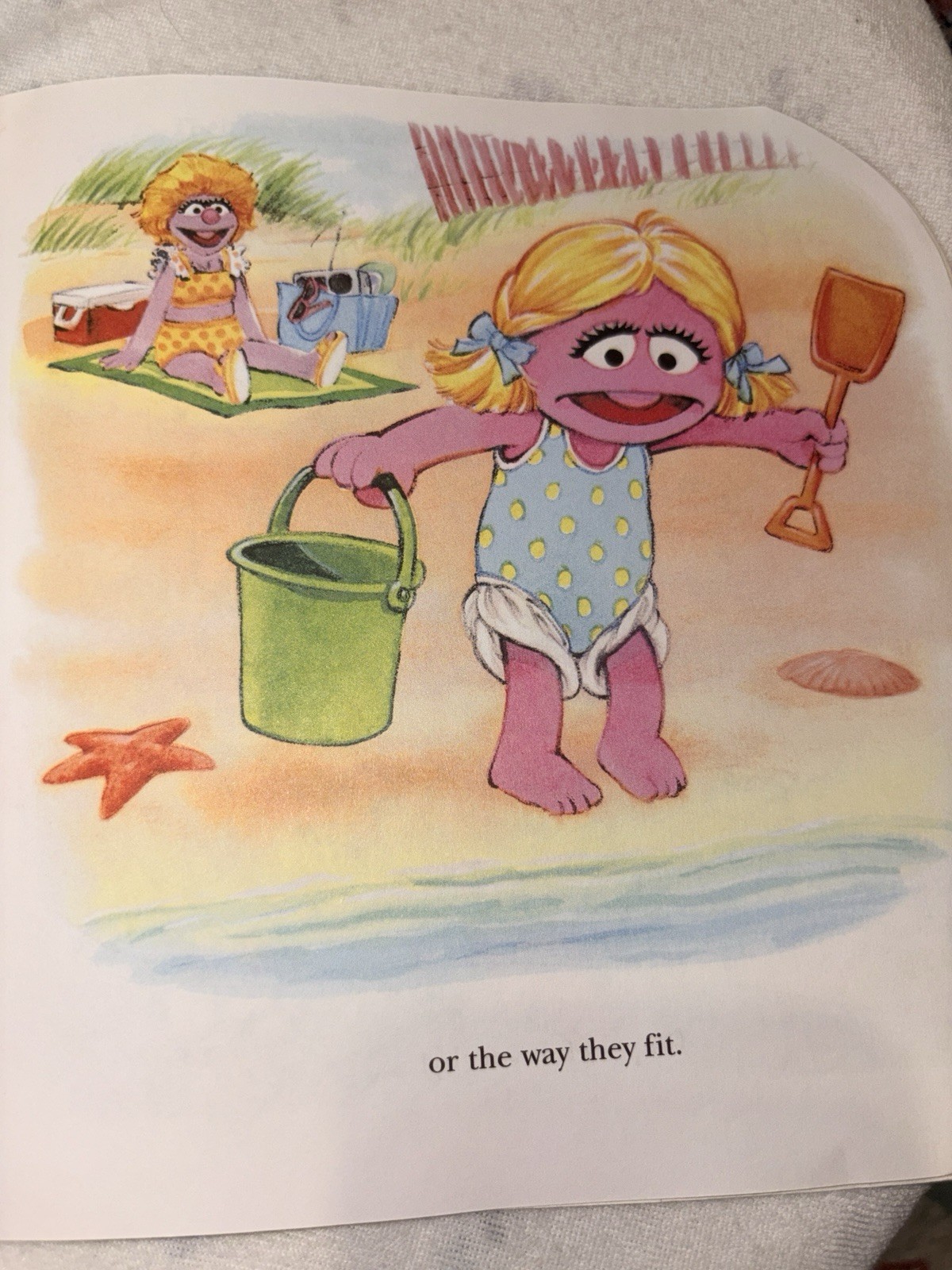 Sesame Street No More Diapers! Emma Thompson Shape Book Joe Ewers CTW 1999