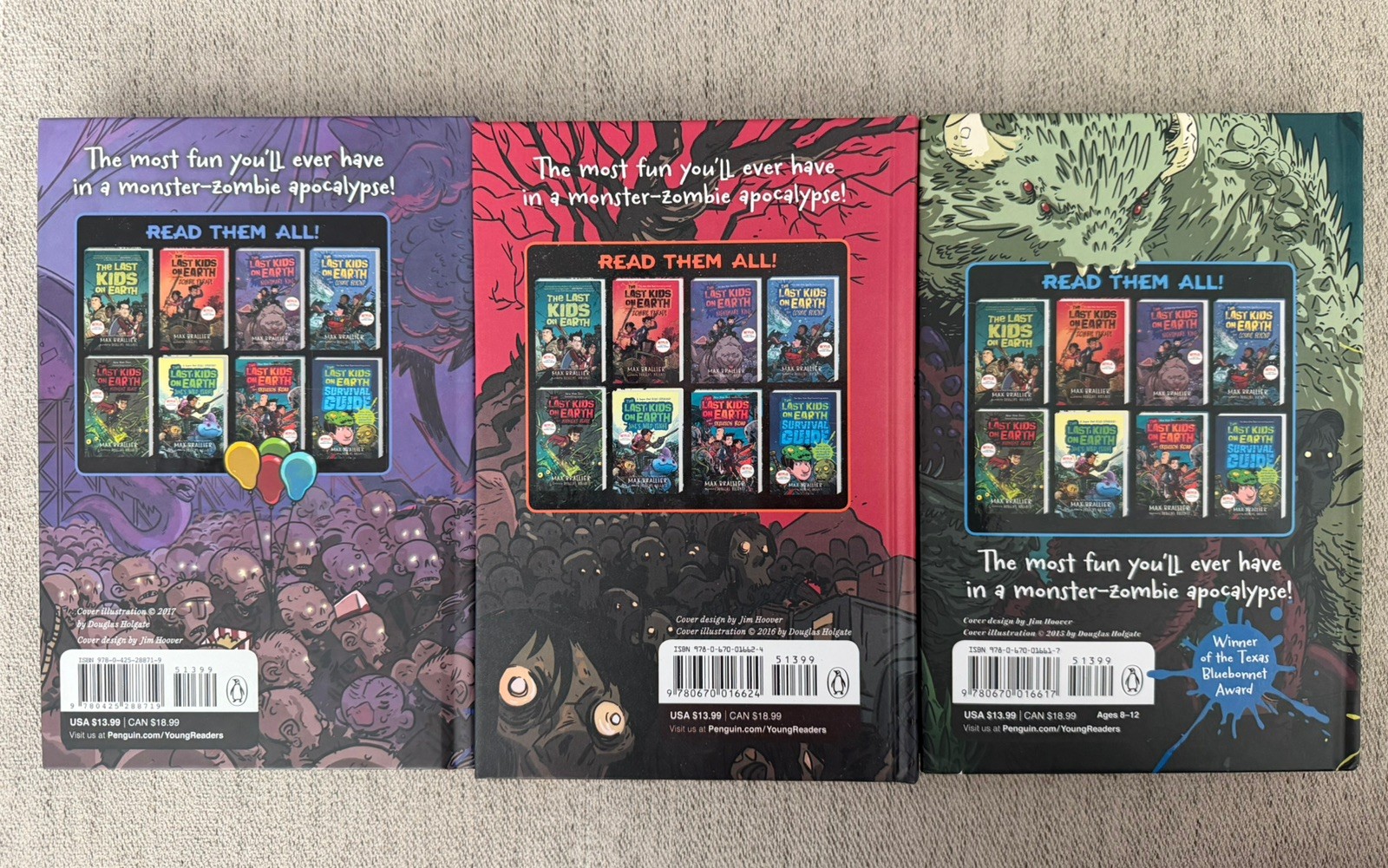 THE LAST KIDS ON EARTH: THE MONSTER BOX SET (Books 1-3) by Max Brallier – HC