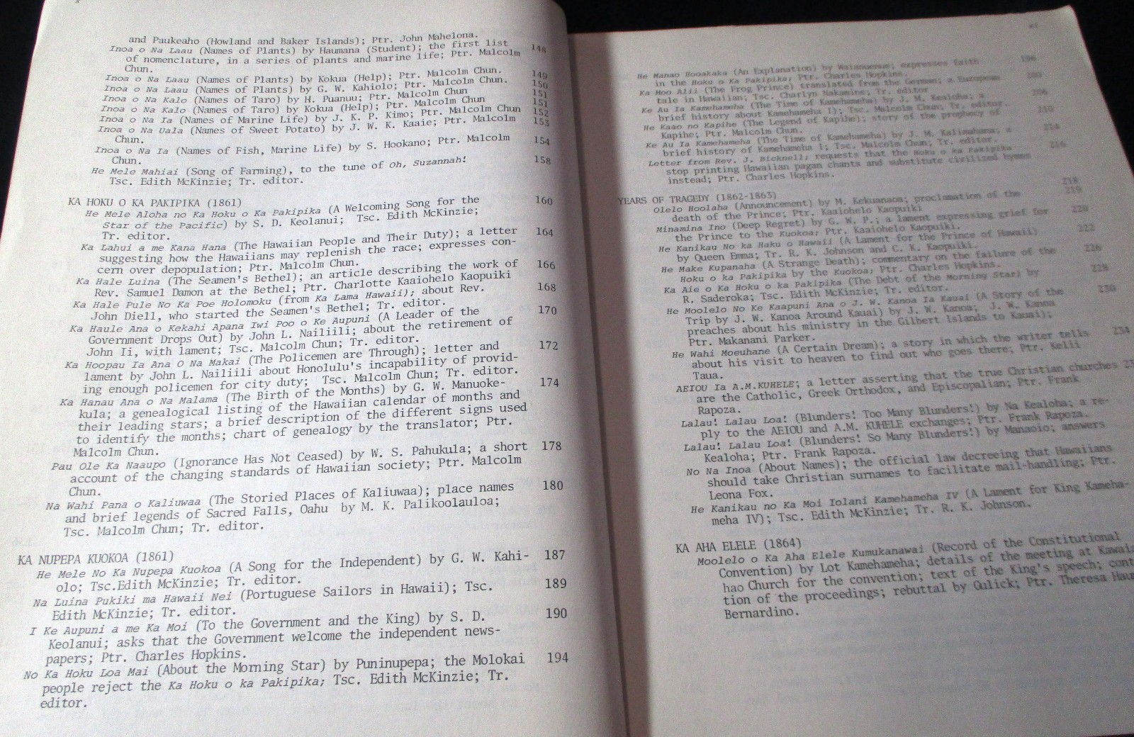 SCARCE 1976 Hawaiian Language Newspapers of 1834-1948 Rubellite Johnson Bilingua