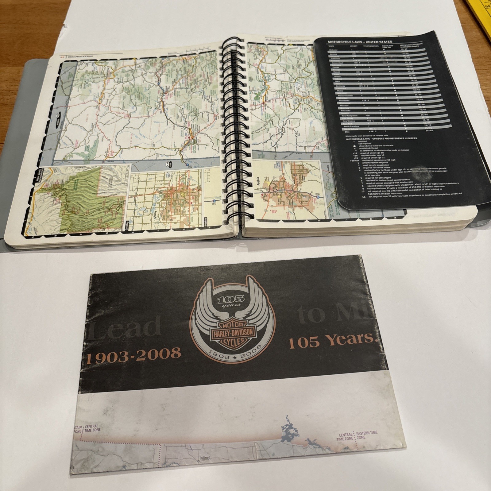 Rand McNally Harley Davidson Ride Atlas of North America The Anniversary Ed 2008