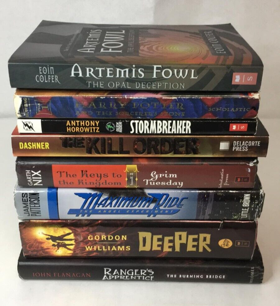 Lot of 8 Middle Grade YA Young Adult Books GENRE: Paranormal Fantasy Dystopian