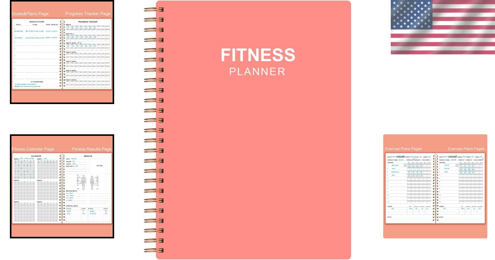 A5 Workout Planner for Weight Loss – 136 Pages with Health Tracking Layout