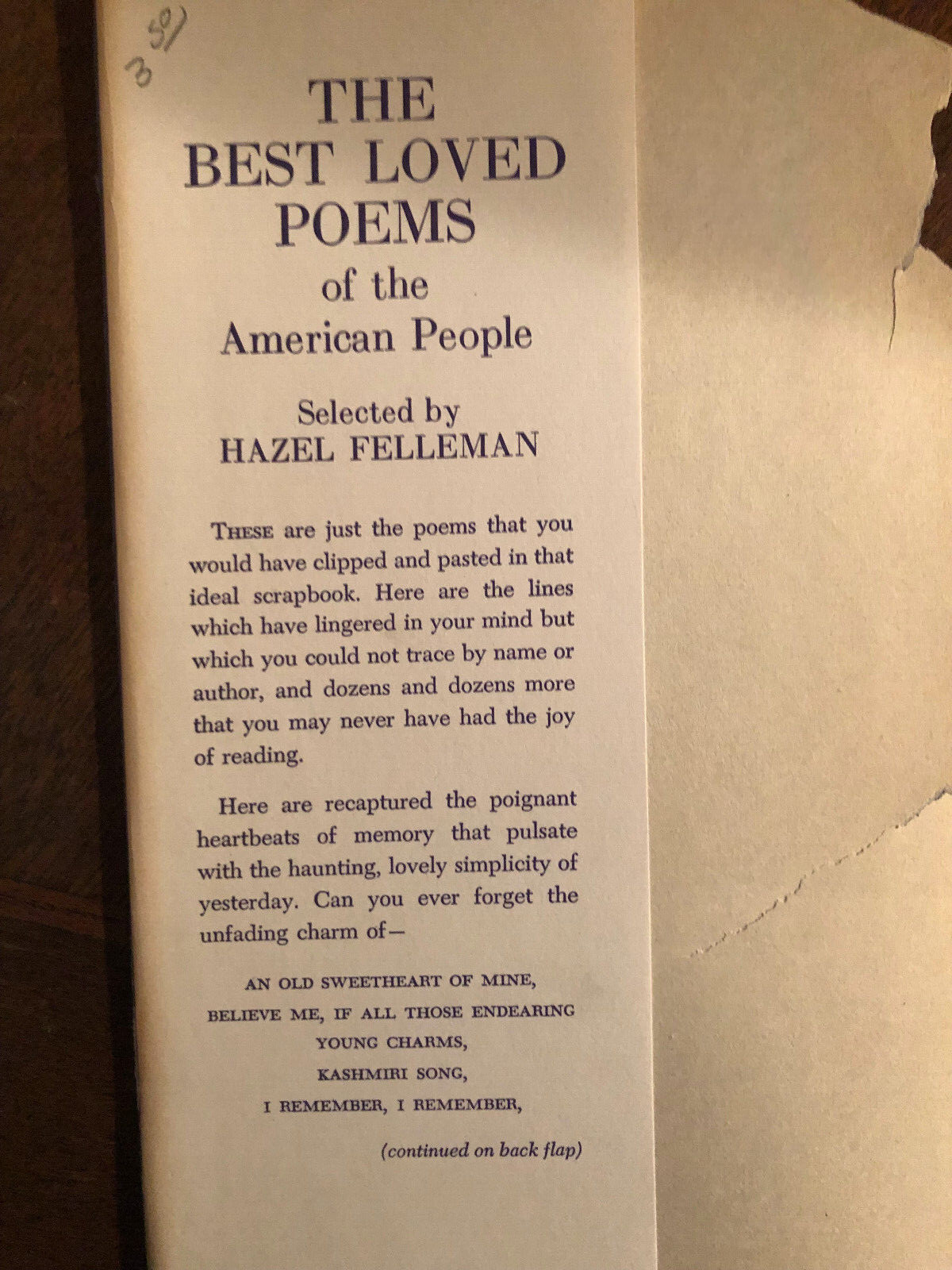 THE BEST LOVED POEMS OF THE AMERICAN PEOPLE SELECTED HAZEL FELLEMAN 1936 BOOK