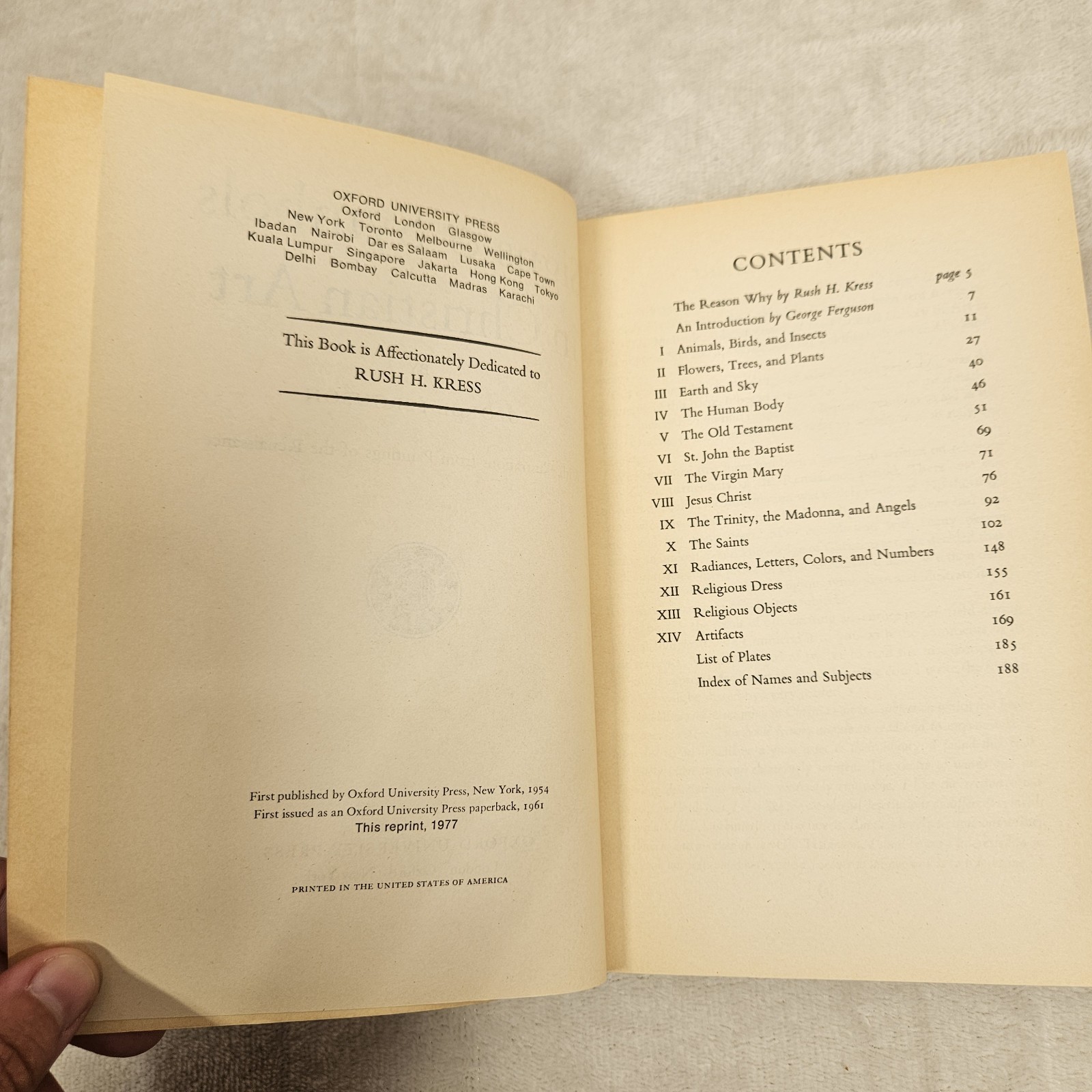 1977 Signs & Symbols In Christian Art Book By George Ferguson Papberback