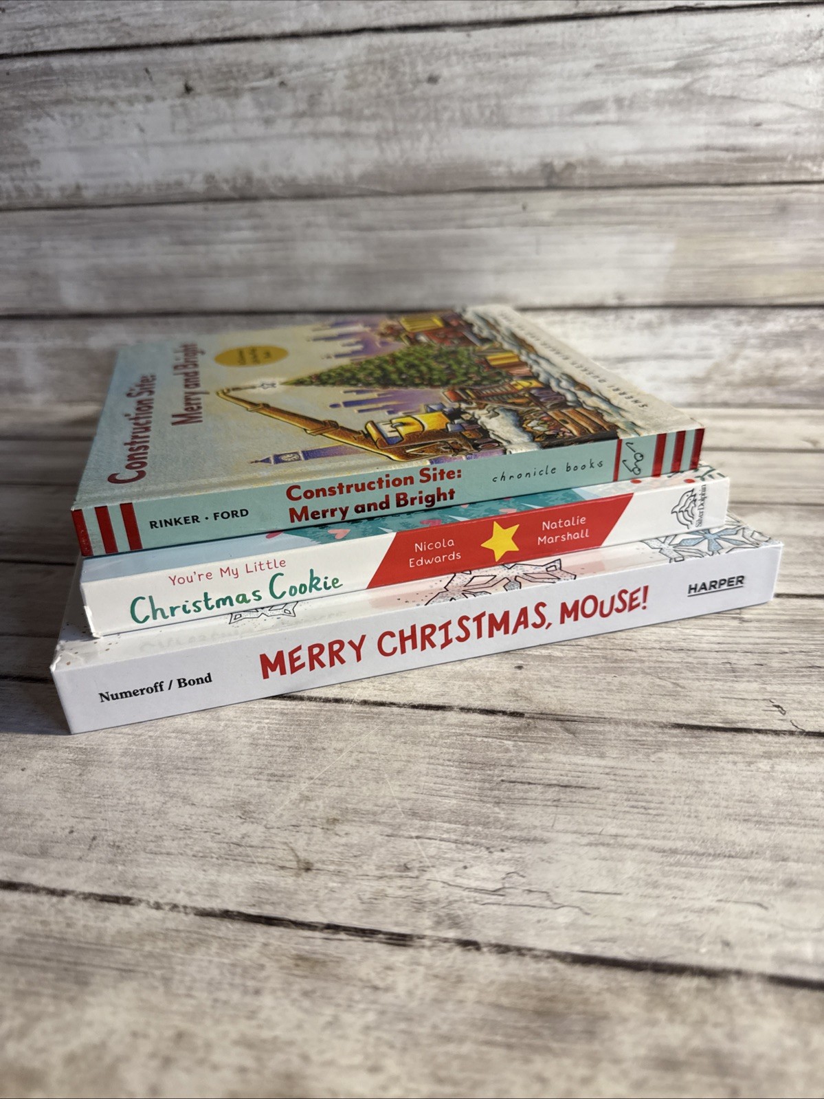 NEW! Lot Of 3 Christmas Touch Feel Experience Books Christmas Cookie + 2 More