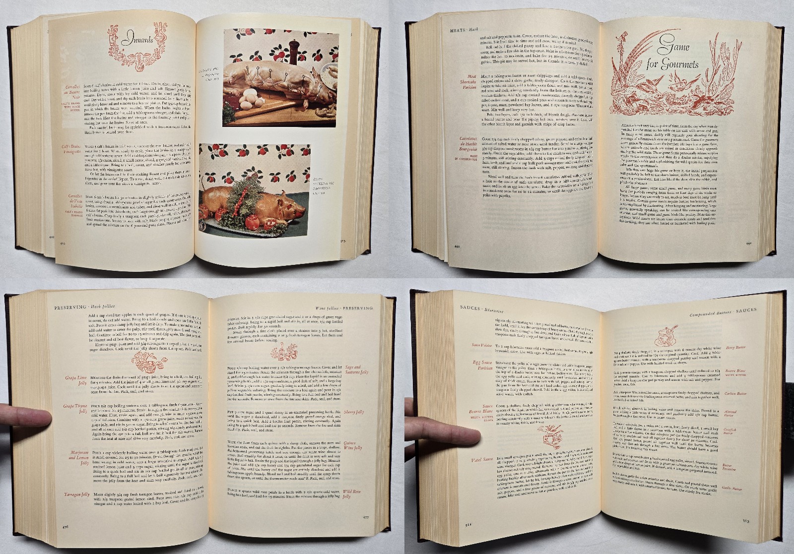 The Gourmet Cookbook Volume 1 & 2 HC Vintage Set of 2 Books