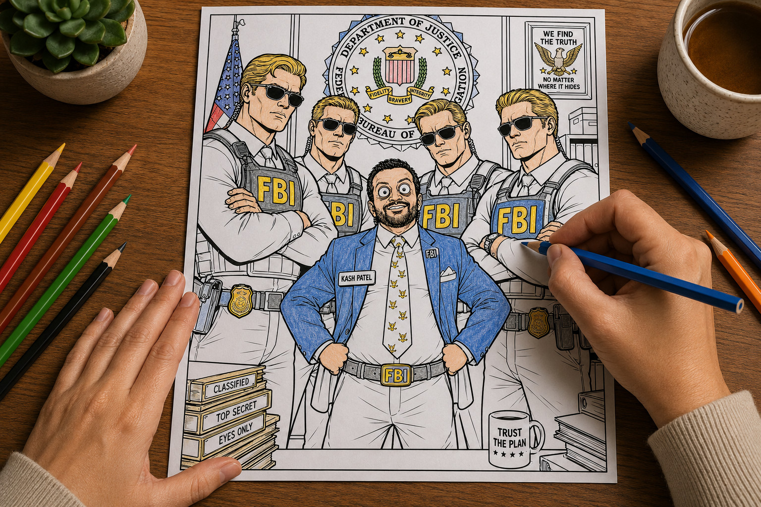 Unhinged Digital Adult Coloring Book | 31 Pages Pop Culture Satire & Chaos
