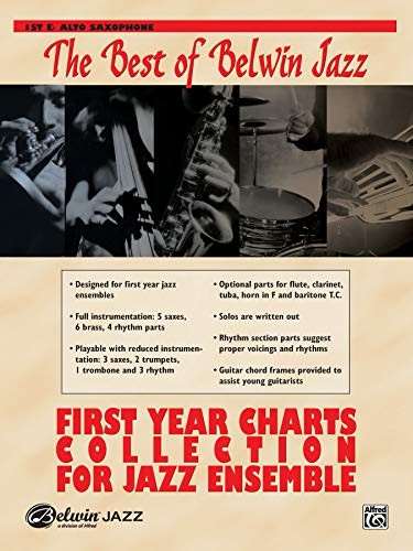 FIRST YEAR CHARTS COLLECTION FOR JAZZ ENSEMBLE: 1ST E-FLAT By Alfred Music *VG+*